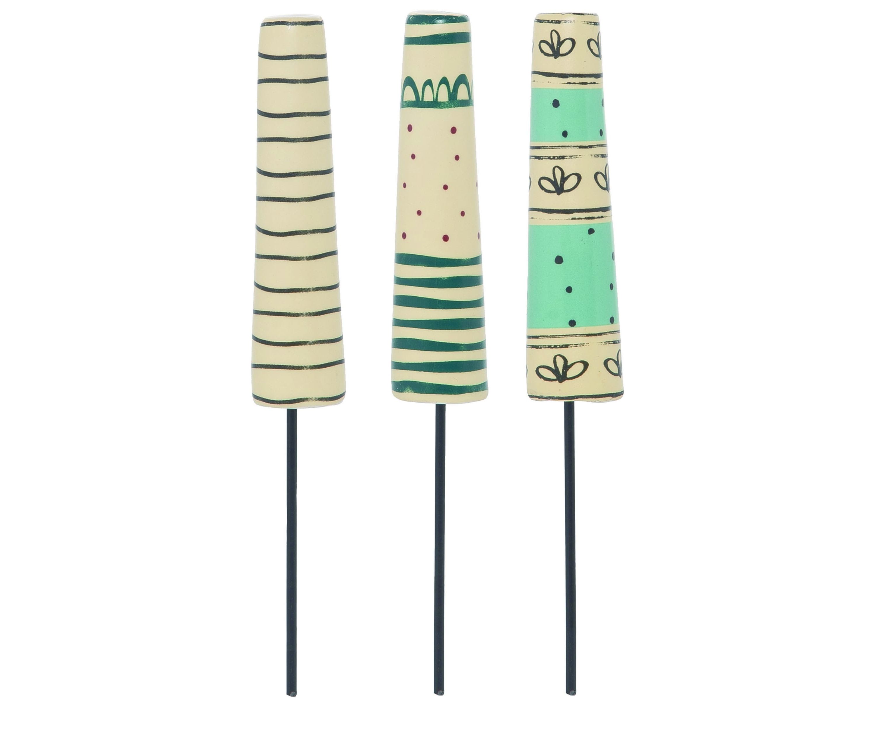 Transpac Ceramic Floral Dragonfly Perch Set of 3 Spring Home Decorations