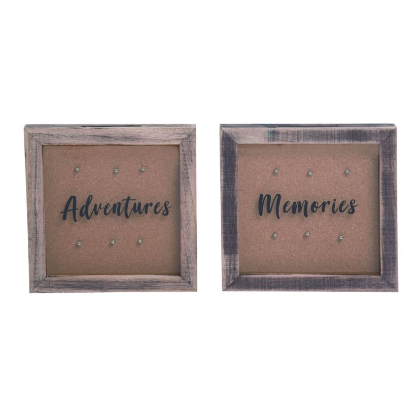 Transpac Memories Shadow Box Frame Set of 2 Spring Home Decorations