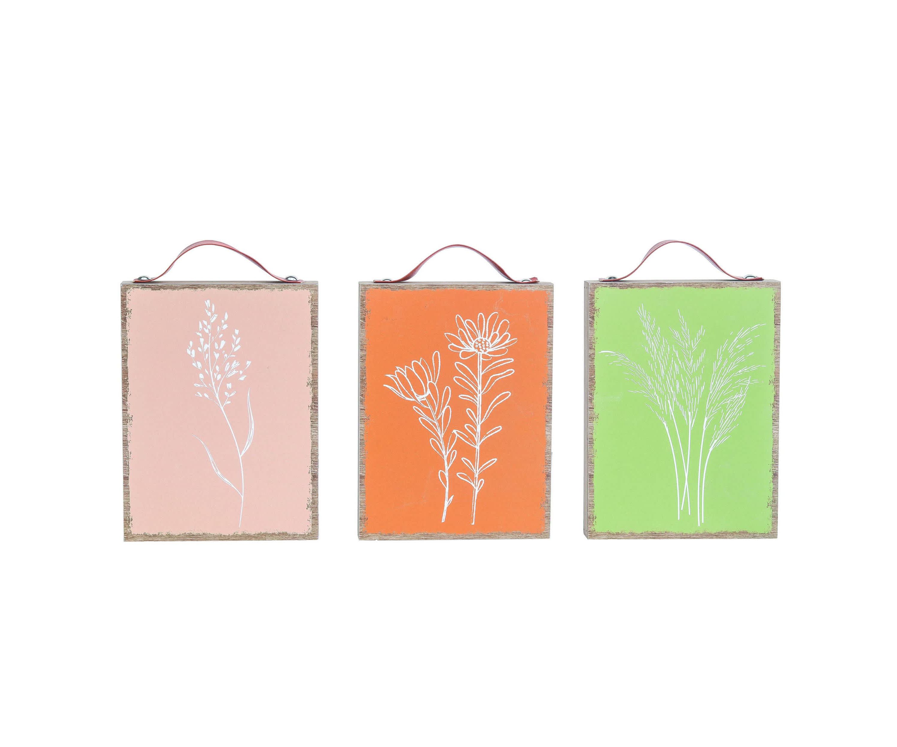 Transpac Metal/Glass Butterfly Frame Decor Set of 3 Spring Home Decorations