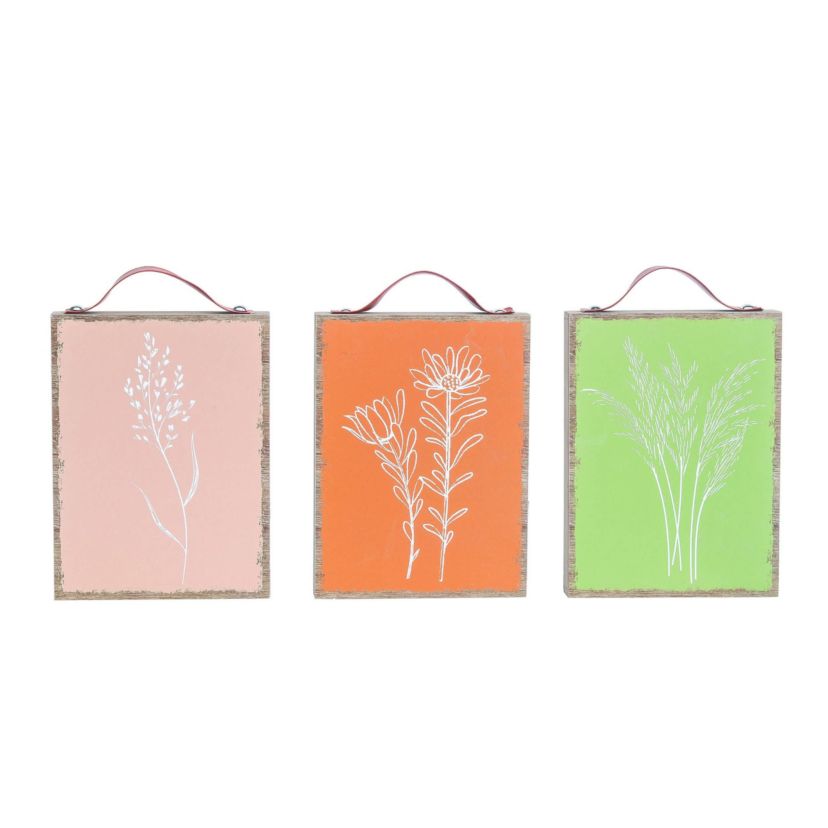 Transpac Metal/Glass Butterfly Frame Decor Set of 3 Spring Home Decorations
