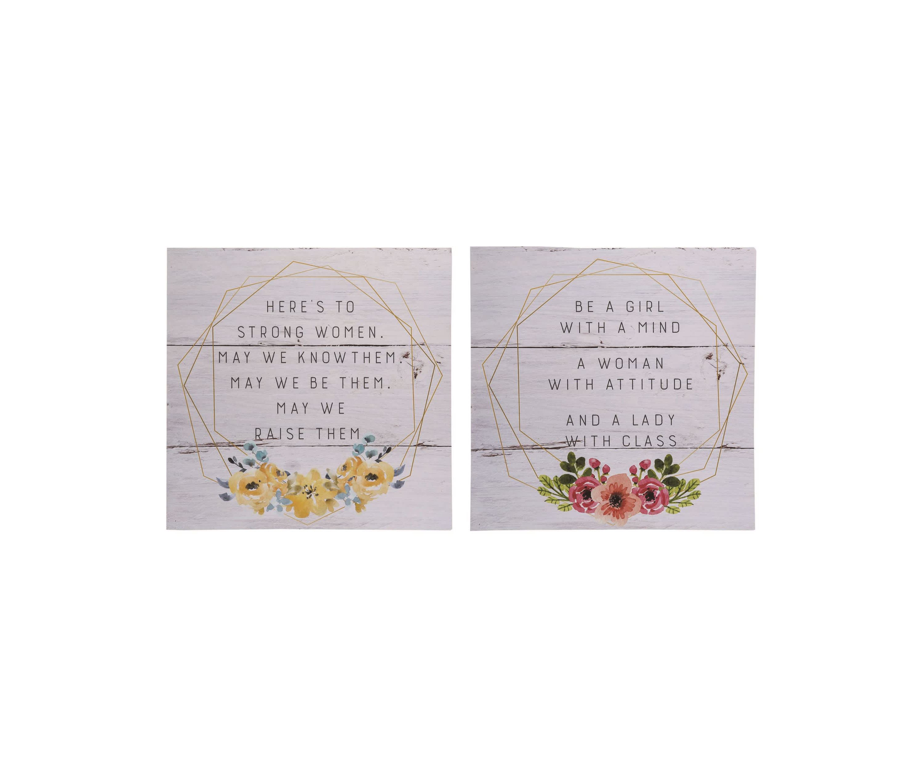 Transpac MDF Spring Hanging Decor Set of 2 Spring Home Decorations