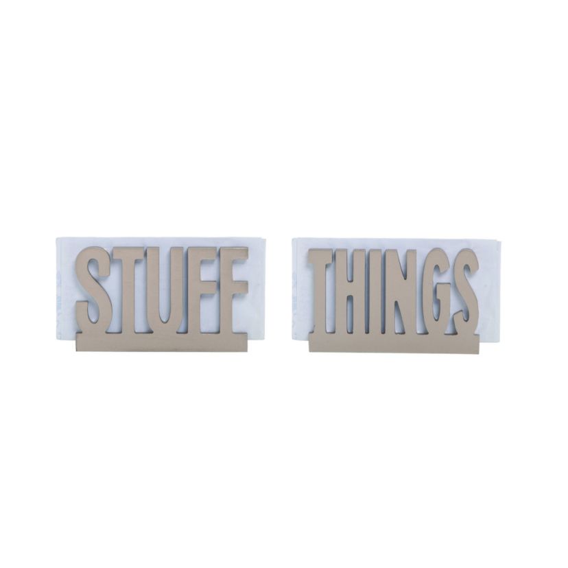 Transpac MDF Stuff/Things Organizer Set of 2 Spring Home Decorations