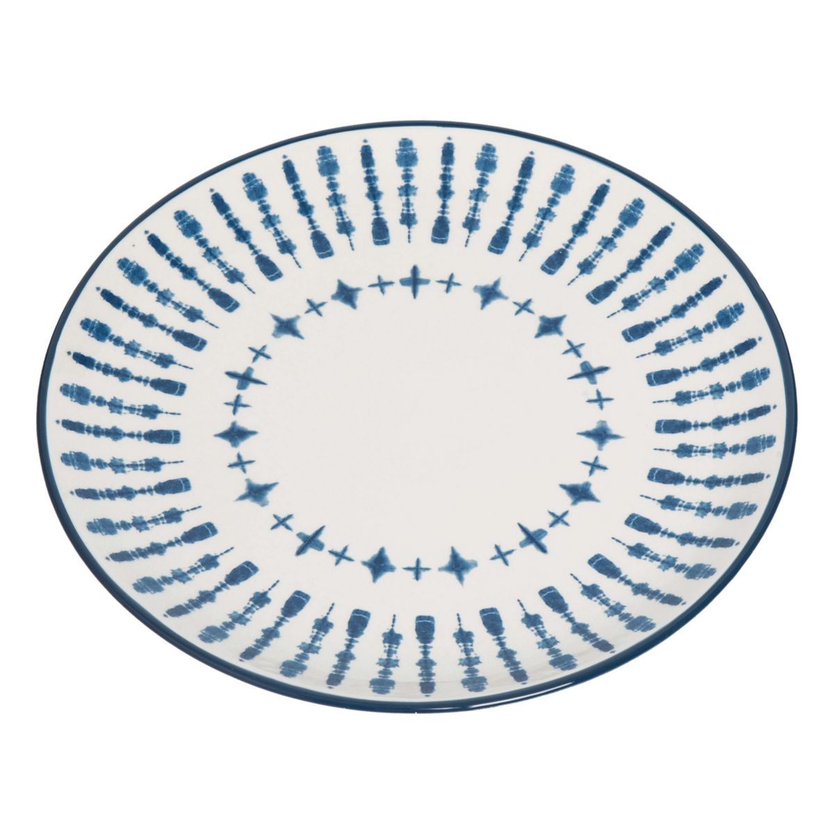 Transpac Dolomite 12.25 in. Off-White Everyday Platter