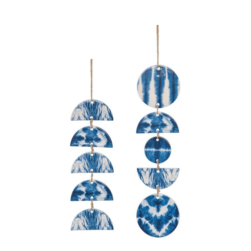 Transpac Short Dol Shibori Wall Hanging Set of 2 Spring Home Decorations