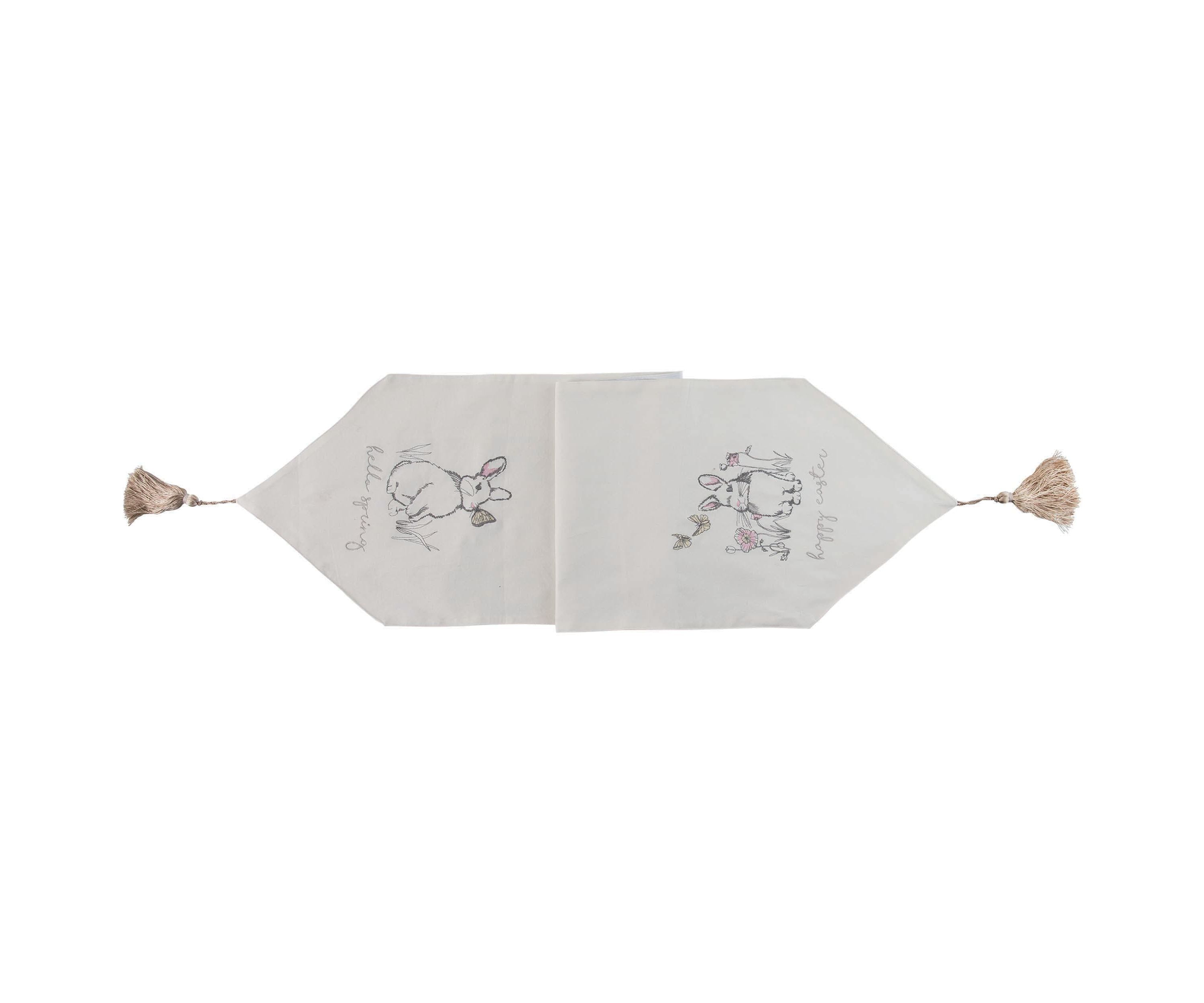 Transpac Easter Bun Buns Table Runner Set of 2 Easter Home Decorations