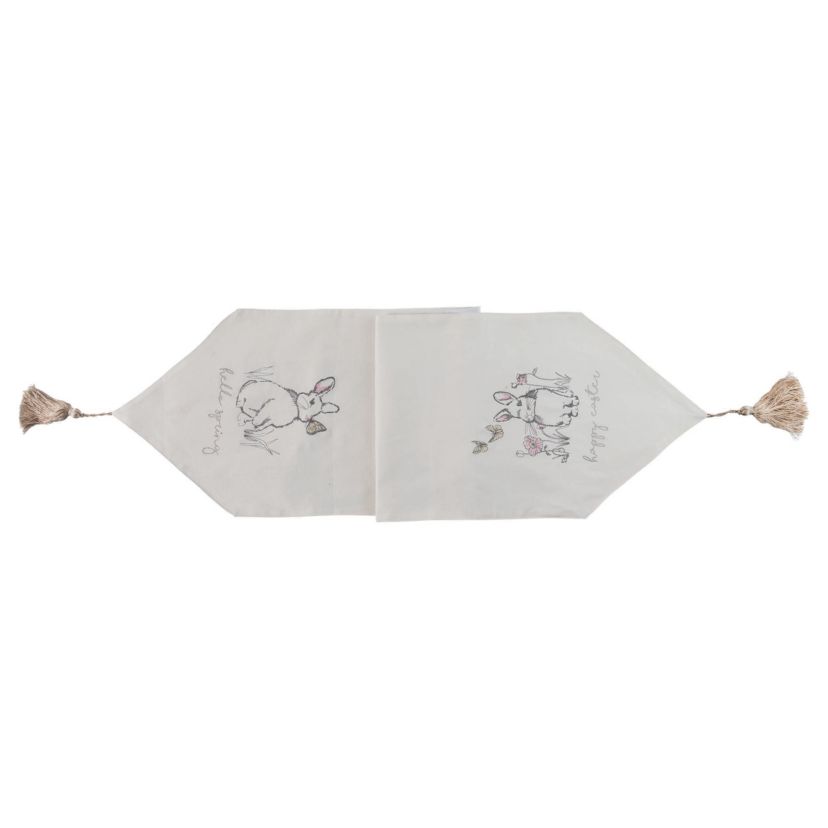 Transpac Easter Bun Buns Table Runner Set of 2 Easter Home Decorations