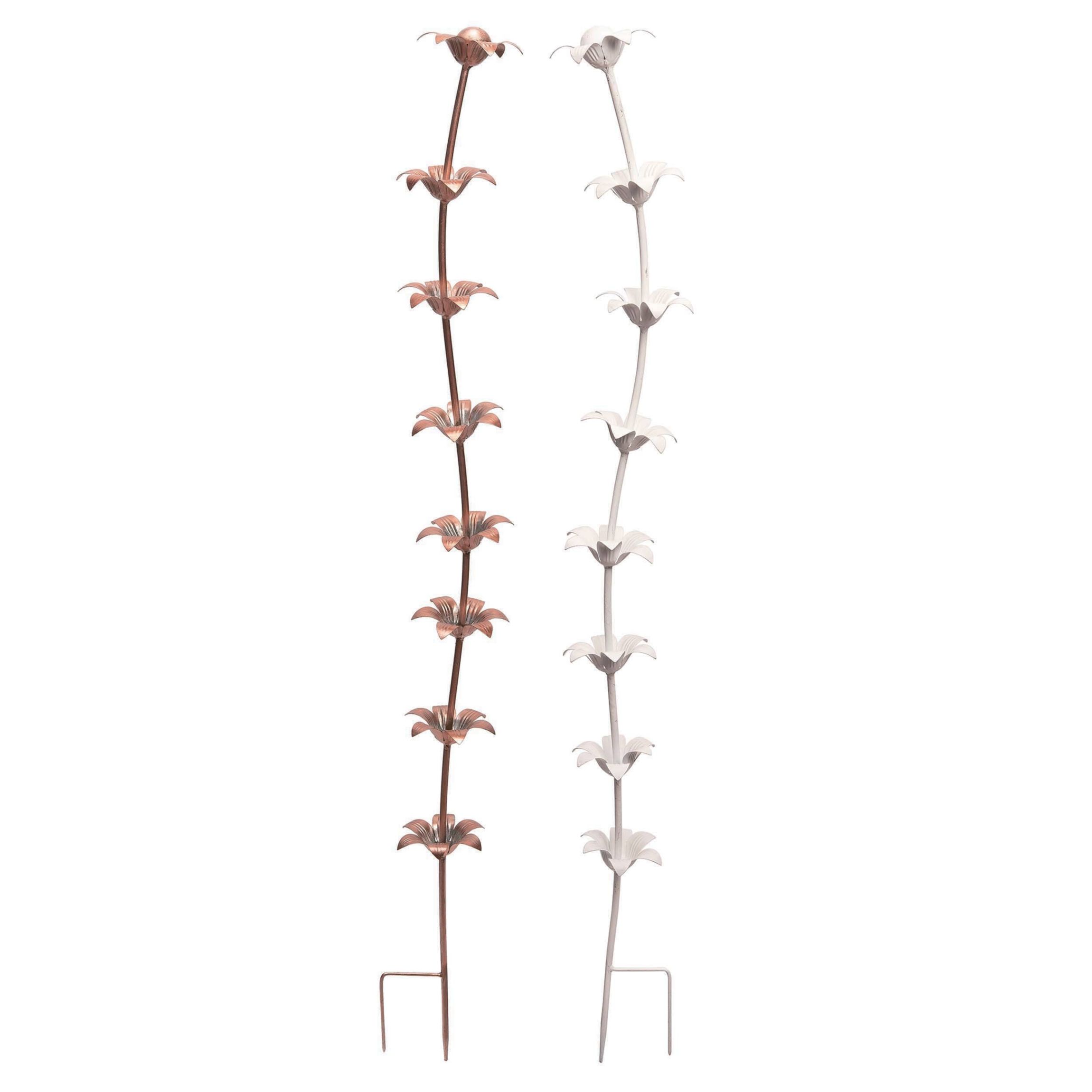 Transpac Metal Flower Puddler Stake Set of 2 Spring Home Decorations