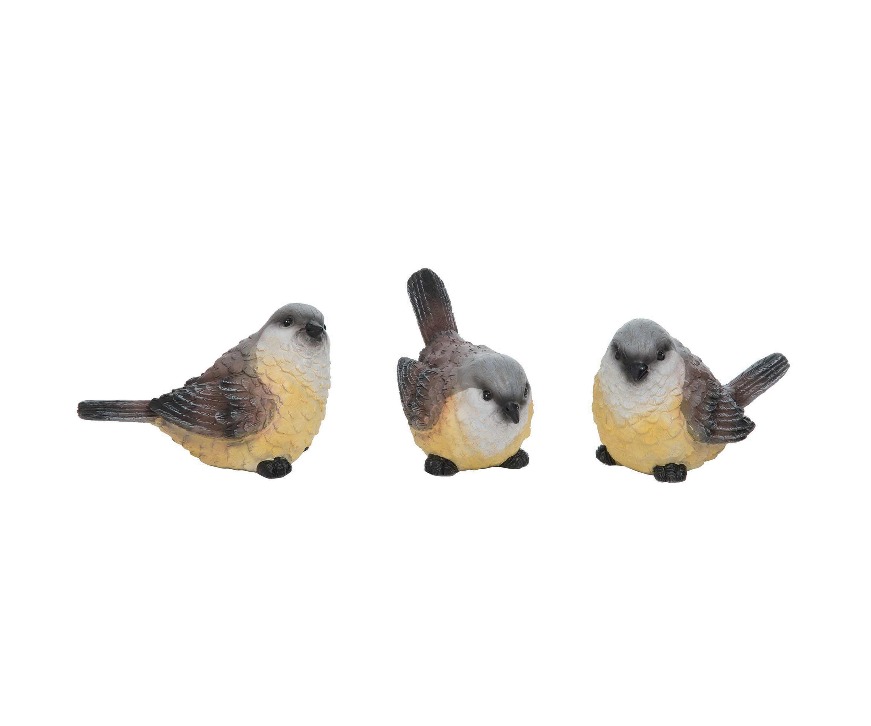Transpac Large Resin Western Kingbird Set of 3 Spring Home Decorations