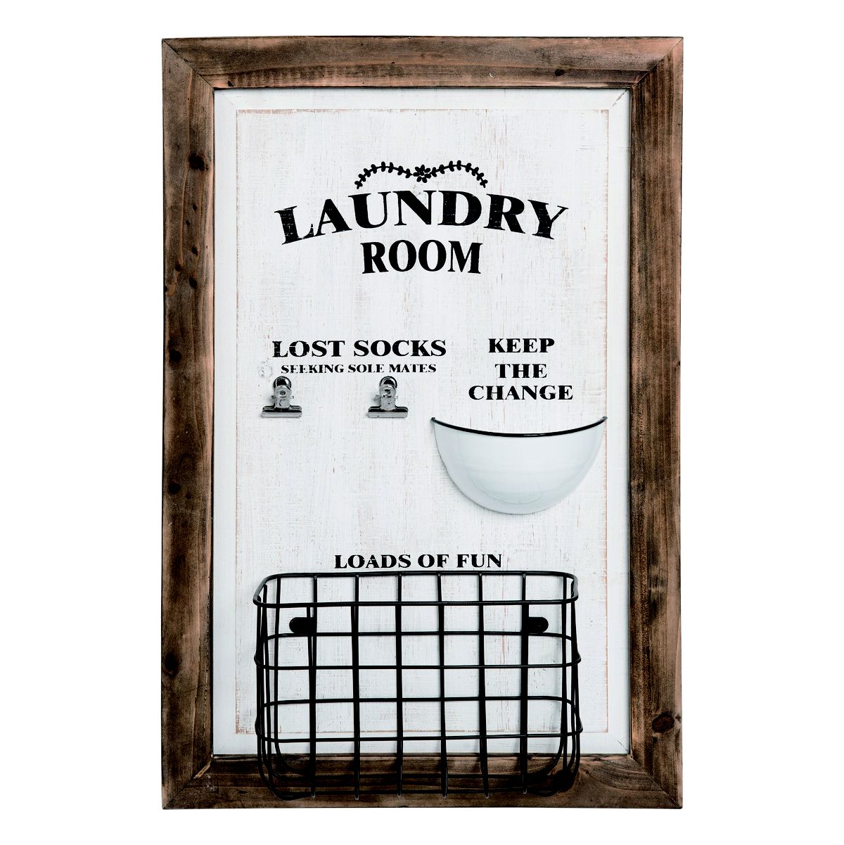 Transpac Wood 23.7 in. Off-White Everyday Laundry Room Humor Wall Decor