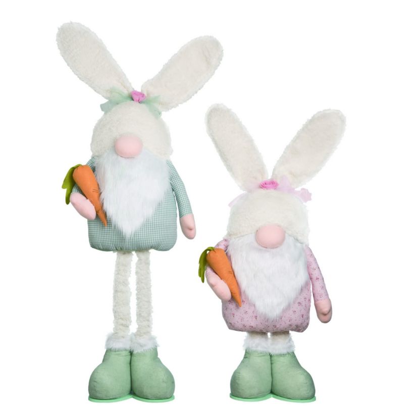 Transpac Transpac Elegant Telescoping Bunny Gnome Set of 2 Easter Home ...