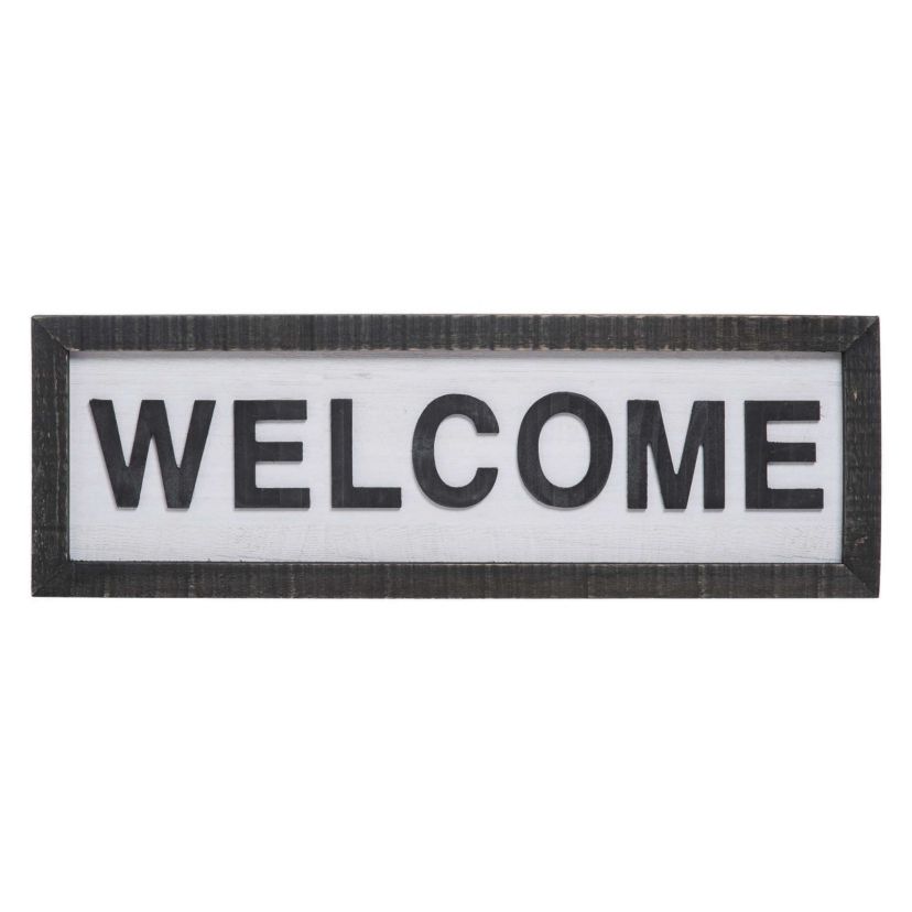 Transpac Wood 23.62 in. Multicolor Spring Welcome Statement Decor