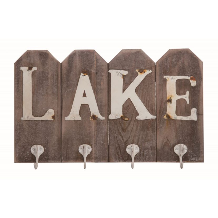 Transpac Wood 25.6" White Spring Wild Pines Cabin Wall Decor