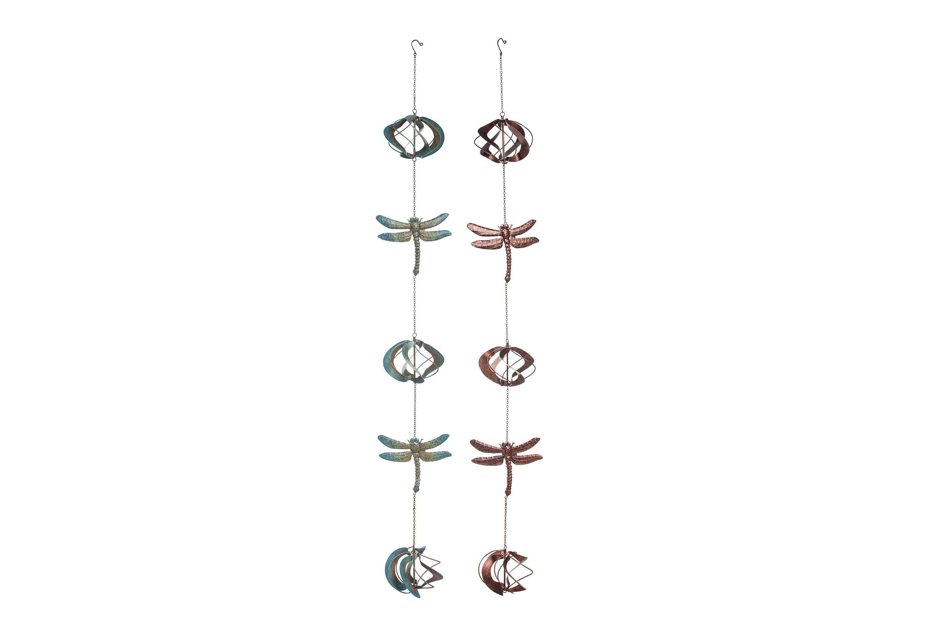 Transpac Metal Spinner Rain Chain Set of 2 Spring Home Decorations