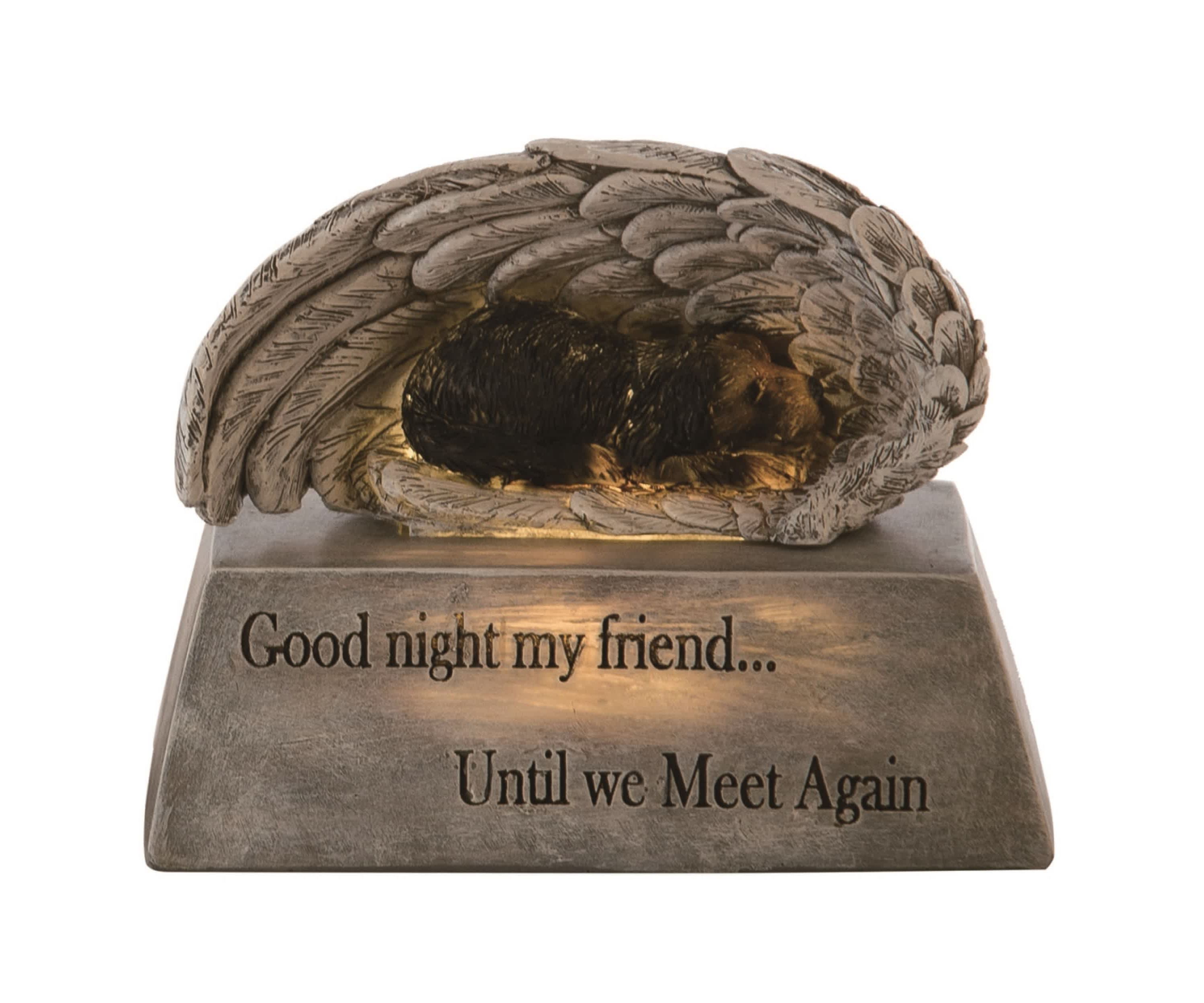 Transpac Resin 6.75" Gray Spring Solar Memorial Stone Decor
