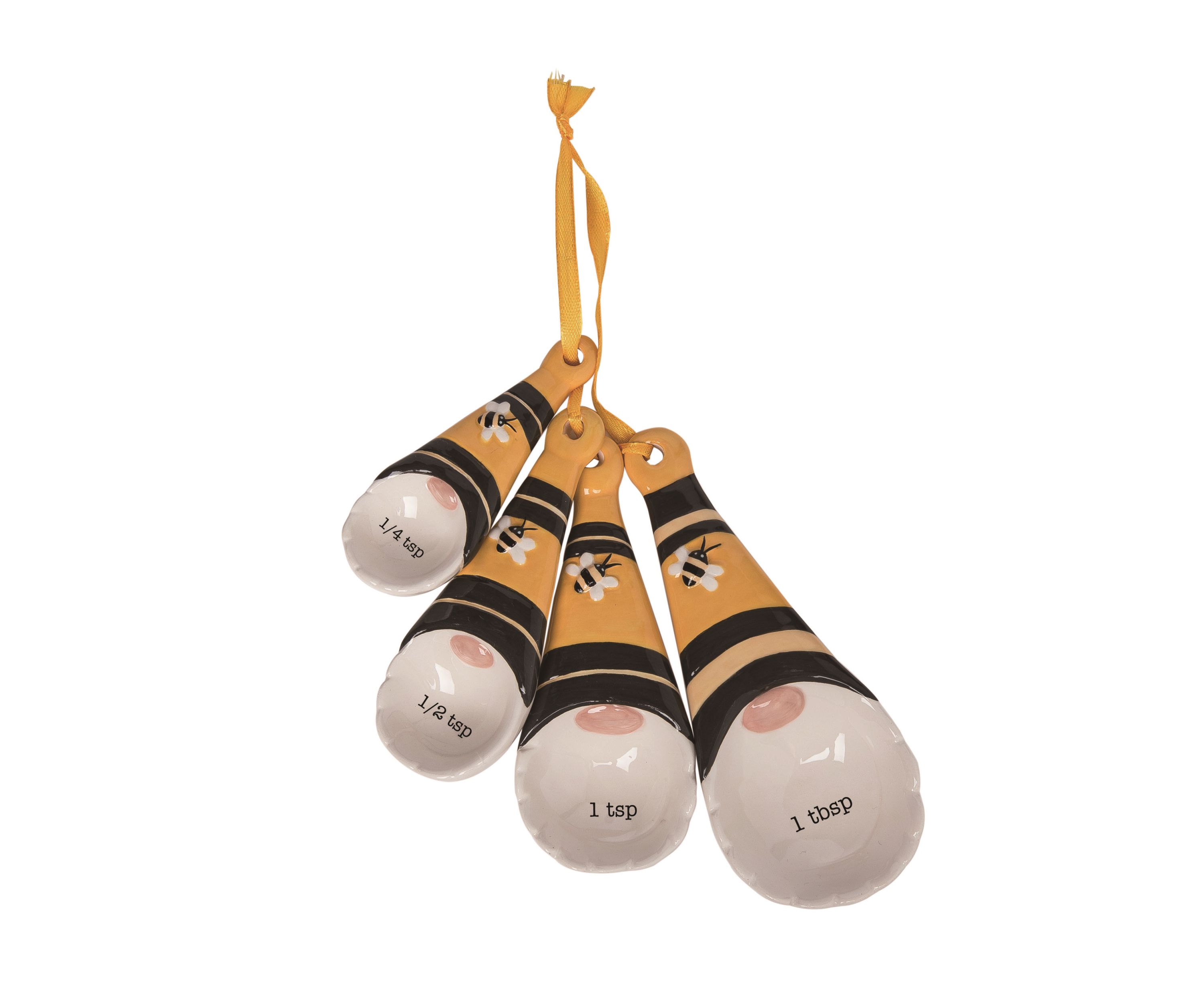 Transpac Dolomite 5.75 in. Multicolor Spring Bee Gnome Measuring Spoons Set of 4