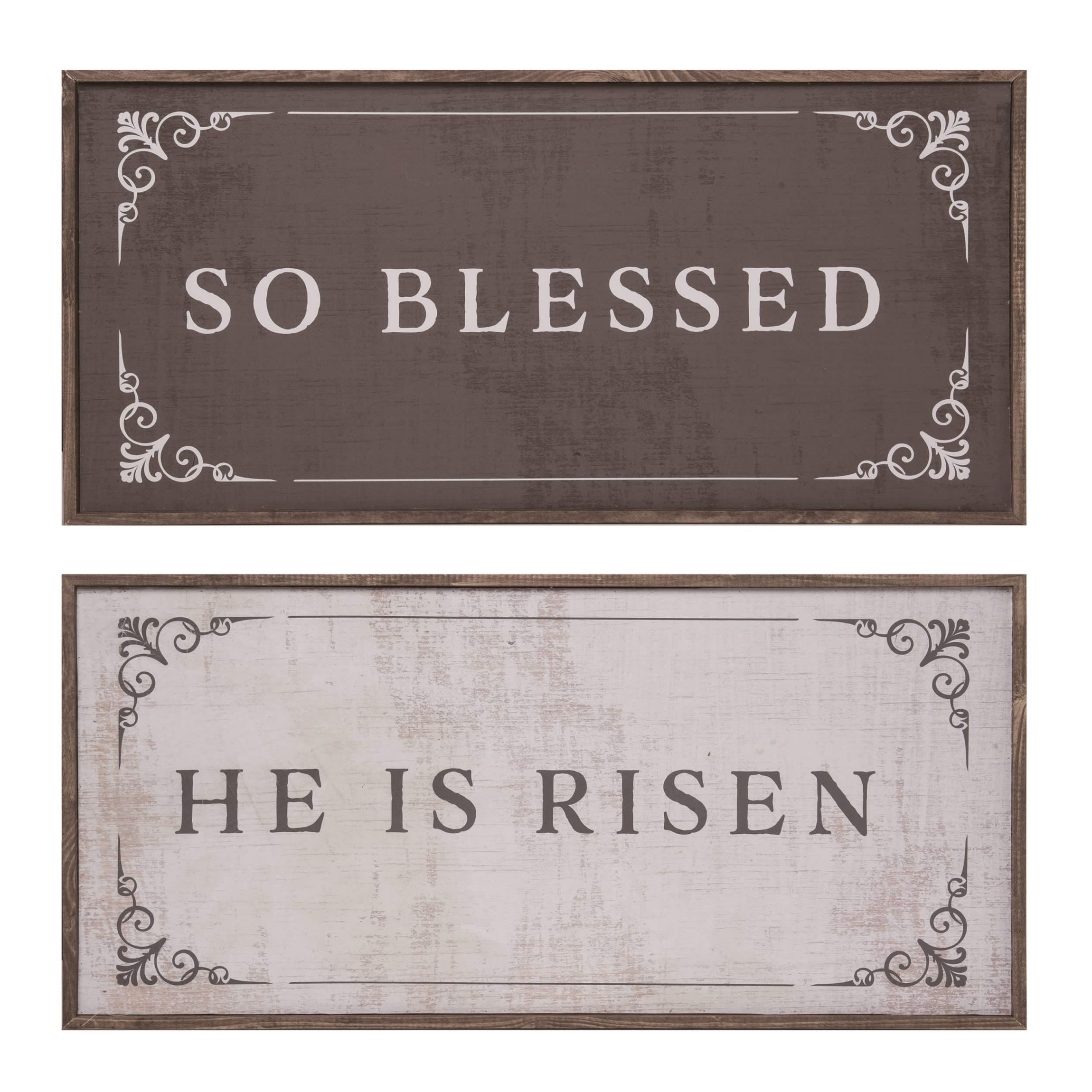 Transpac Wood 31.5" Multicolor Spring Reversible Religious Wall Decor