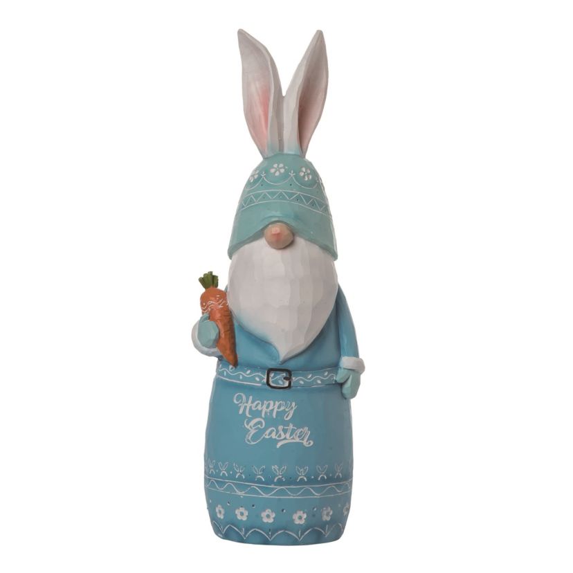 Transpac Resin 15.75" Blue Easter Bunny Gnome Decor
