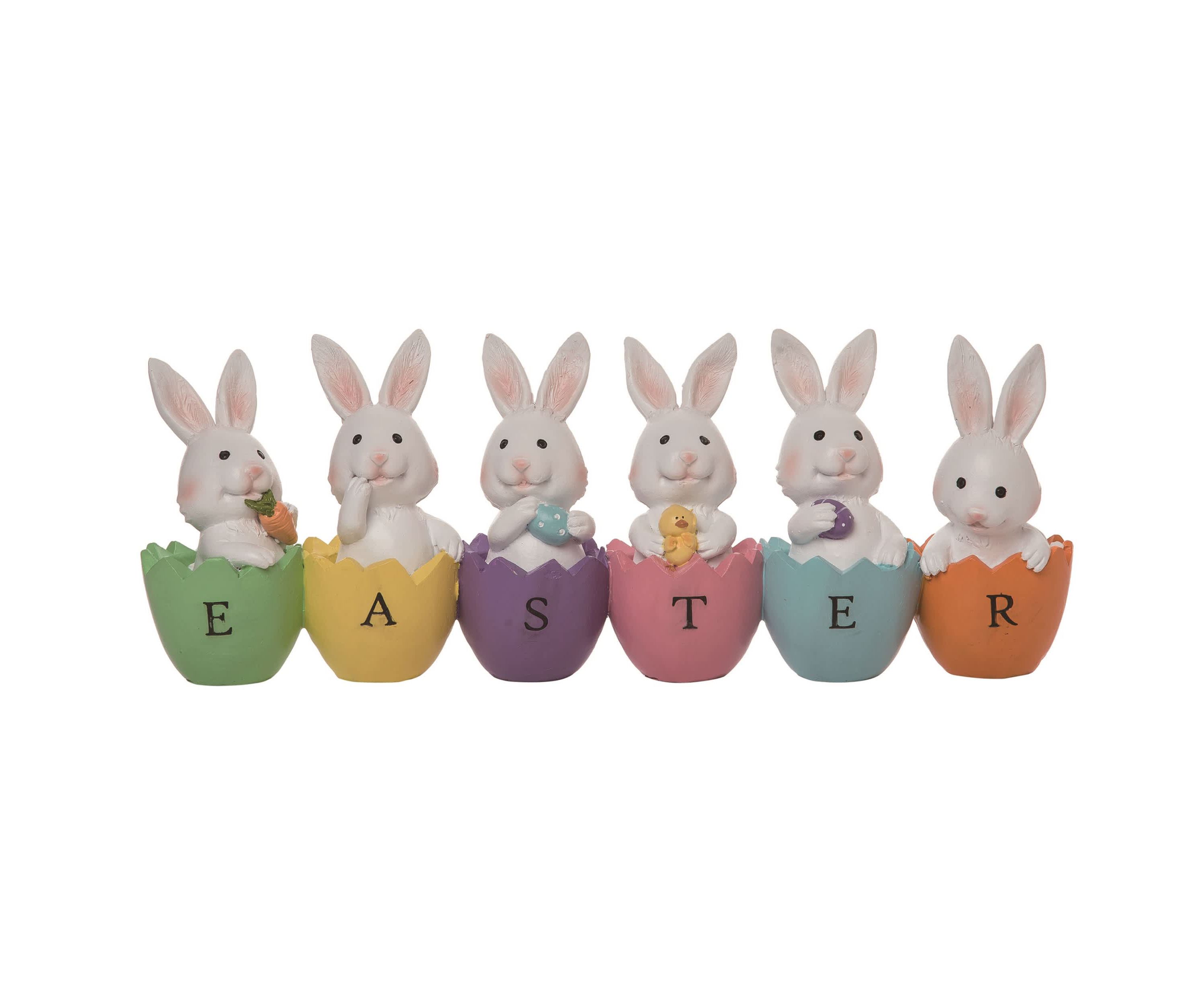 Transpac Resin 13.5" Multicolor Easter Egg Word Block Decor Figurine
