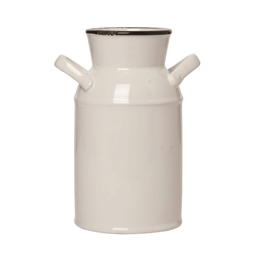 Transpac Ceramic 7.5" White Spring Vintage Style Milk Jug