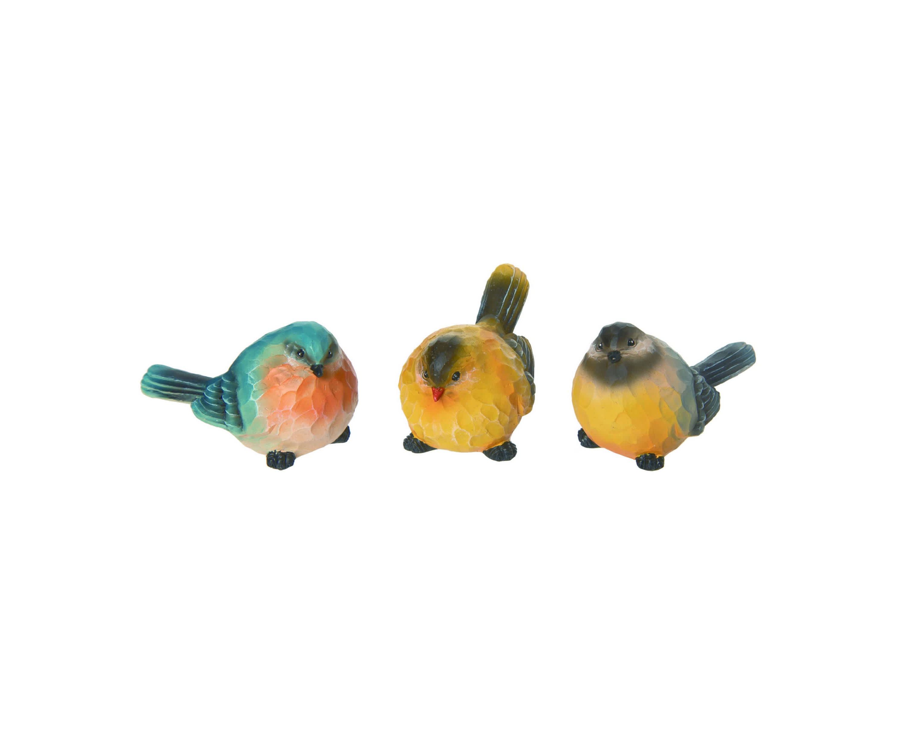 Transpac Small Resin Birds Of A Feather Set of 3 Spring Home Decorations