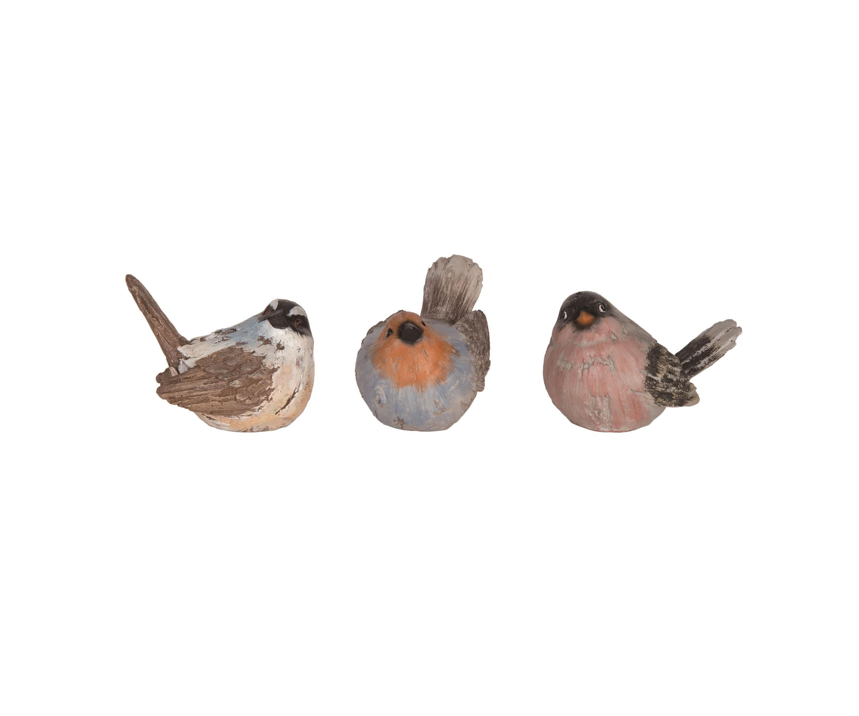 Transpac Large Resin Painterly Bird Set of 3 Spring Home Decorations