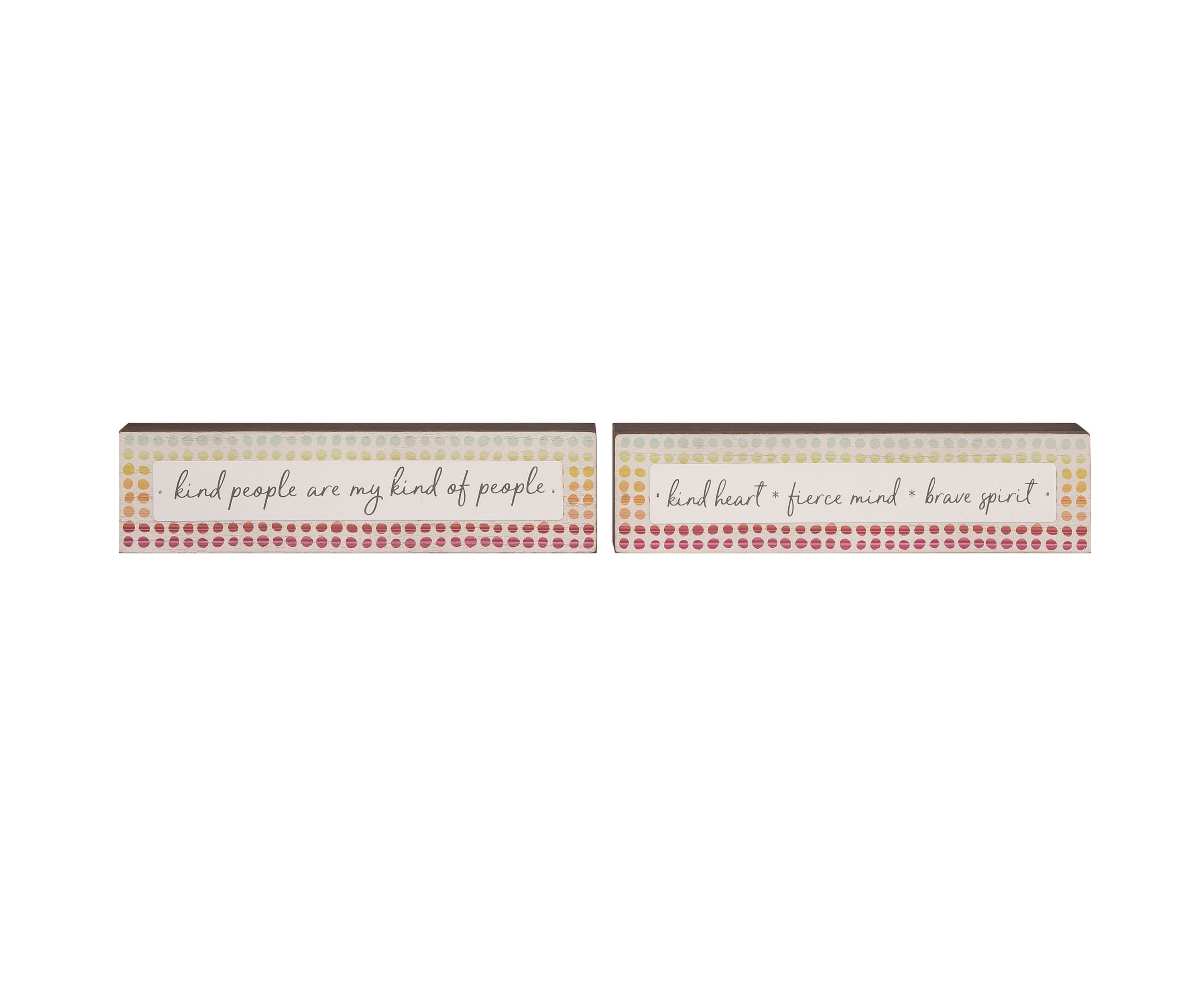 Transpac MDF Kindness Block Decor Set of 2 Spring Home Decorations