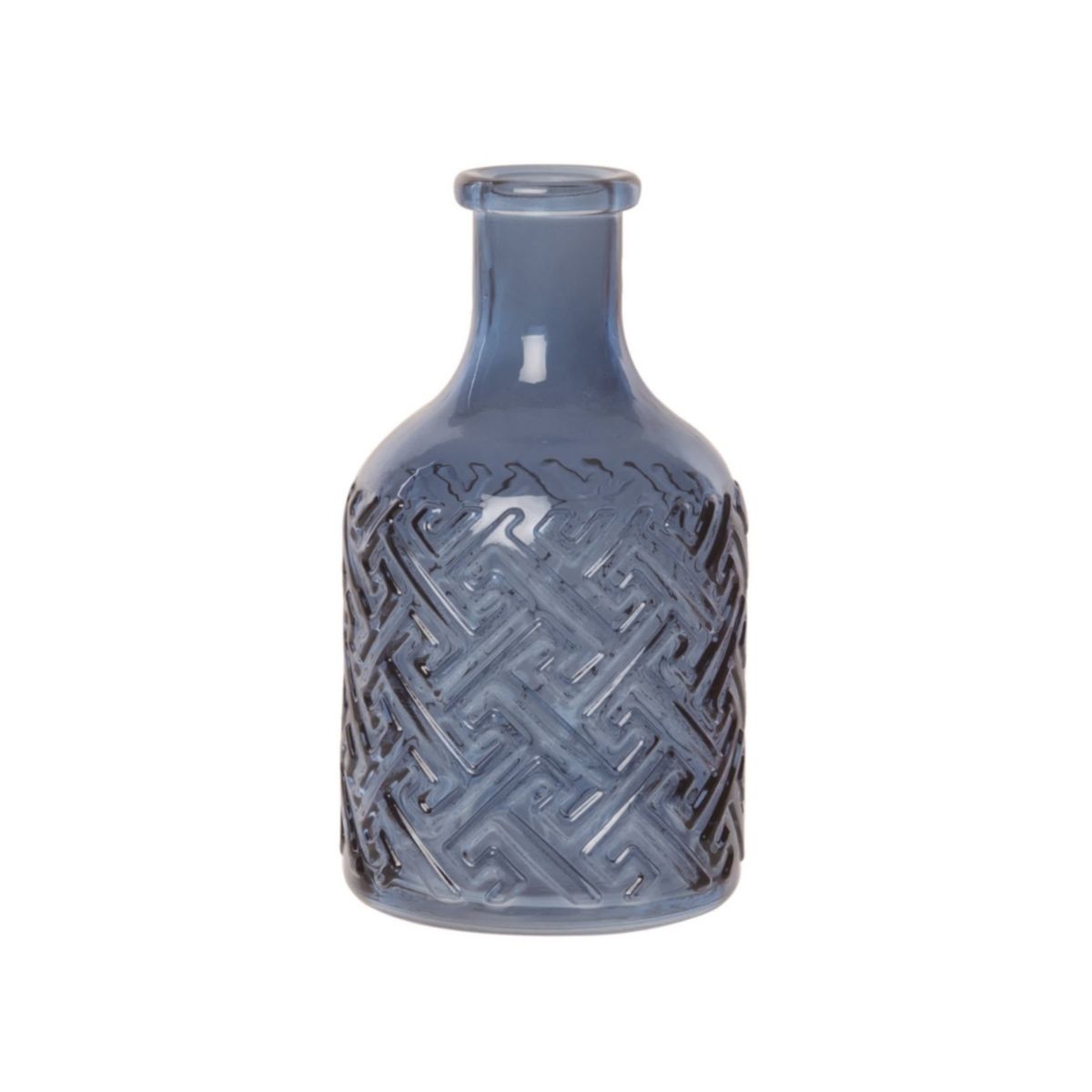 Transpac Glass 5.5" Purple Spring Textured Bud Vase