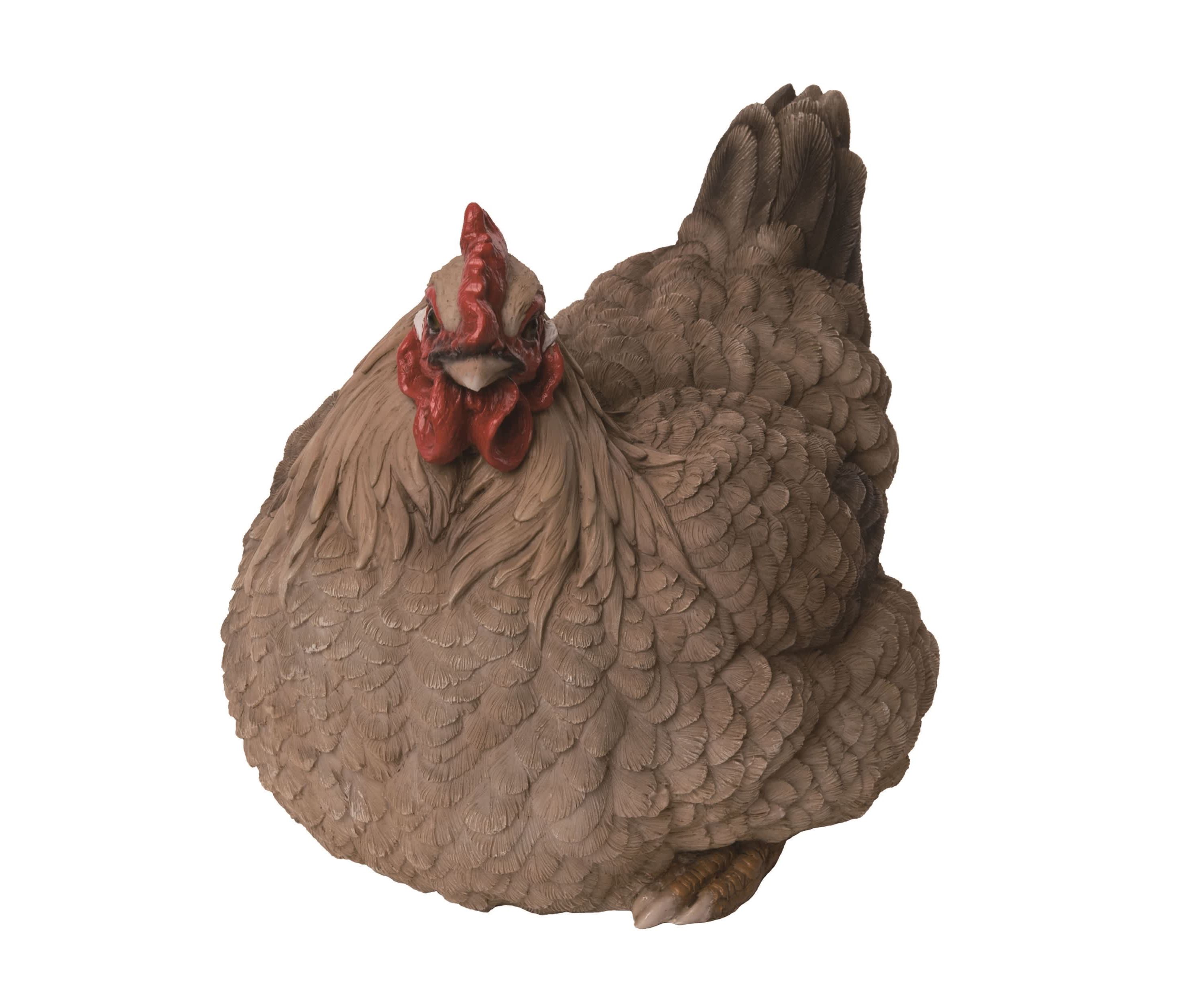 Transpac Resin 10.2" Brown Spring Sitting Hen Decor