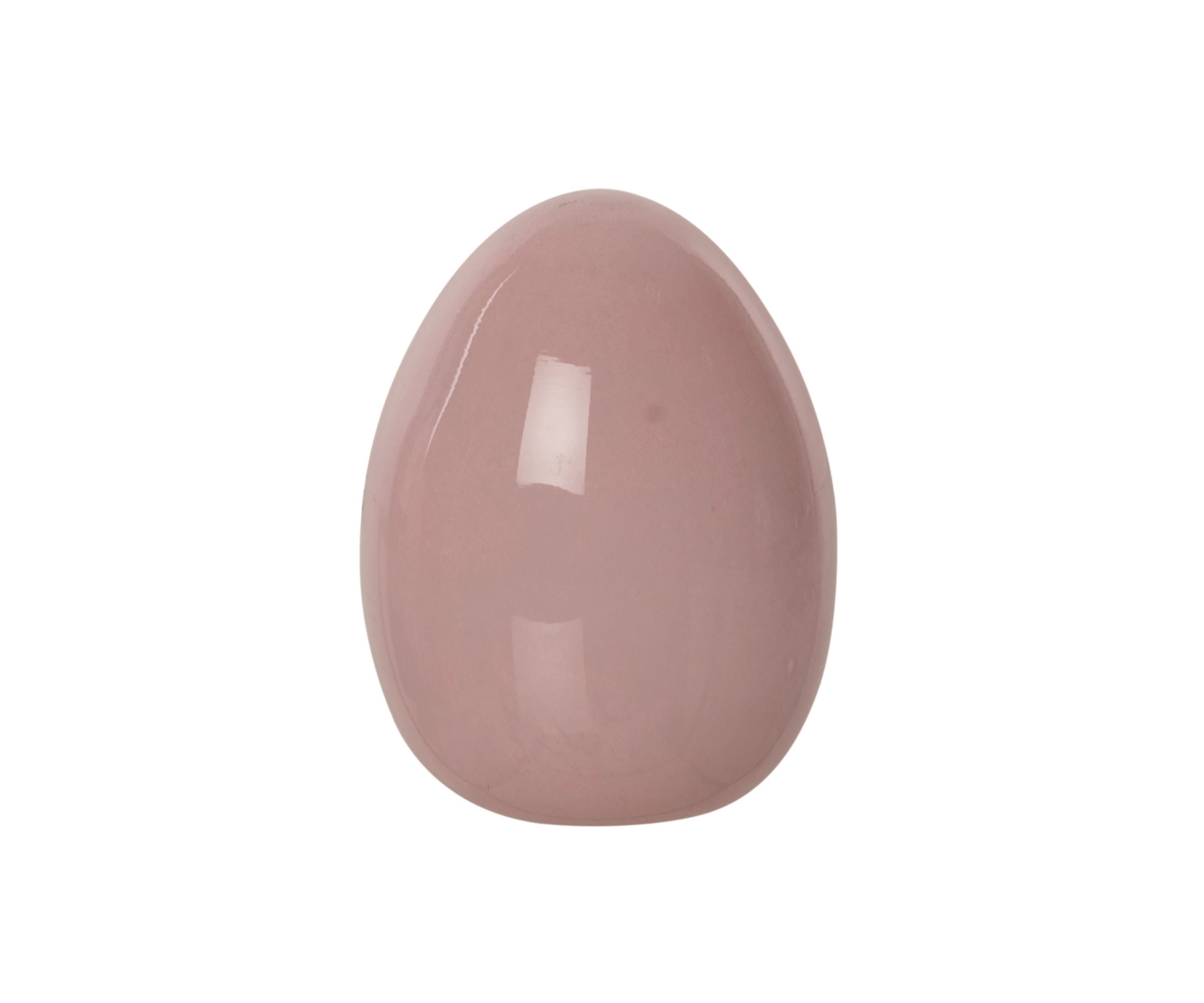 Transpac Glass 5.5" Pink Easter Iridescent Egg Decor