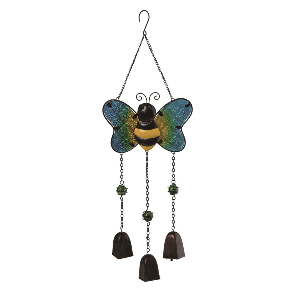 Transpac Metal 23.5" Multicolor Spring Bee Wind Chime
