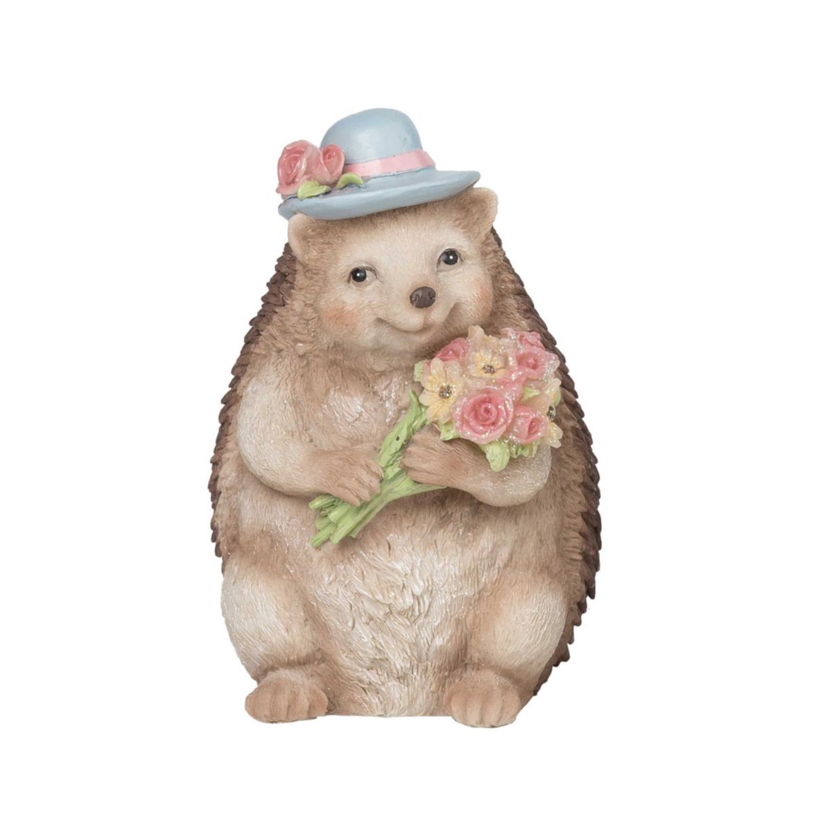 Transpac Resin 4.25" Brown Spring Light-Up Hedgehog Figurine