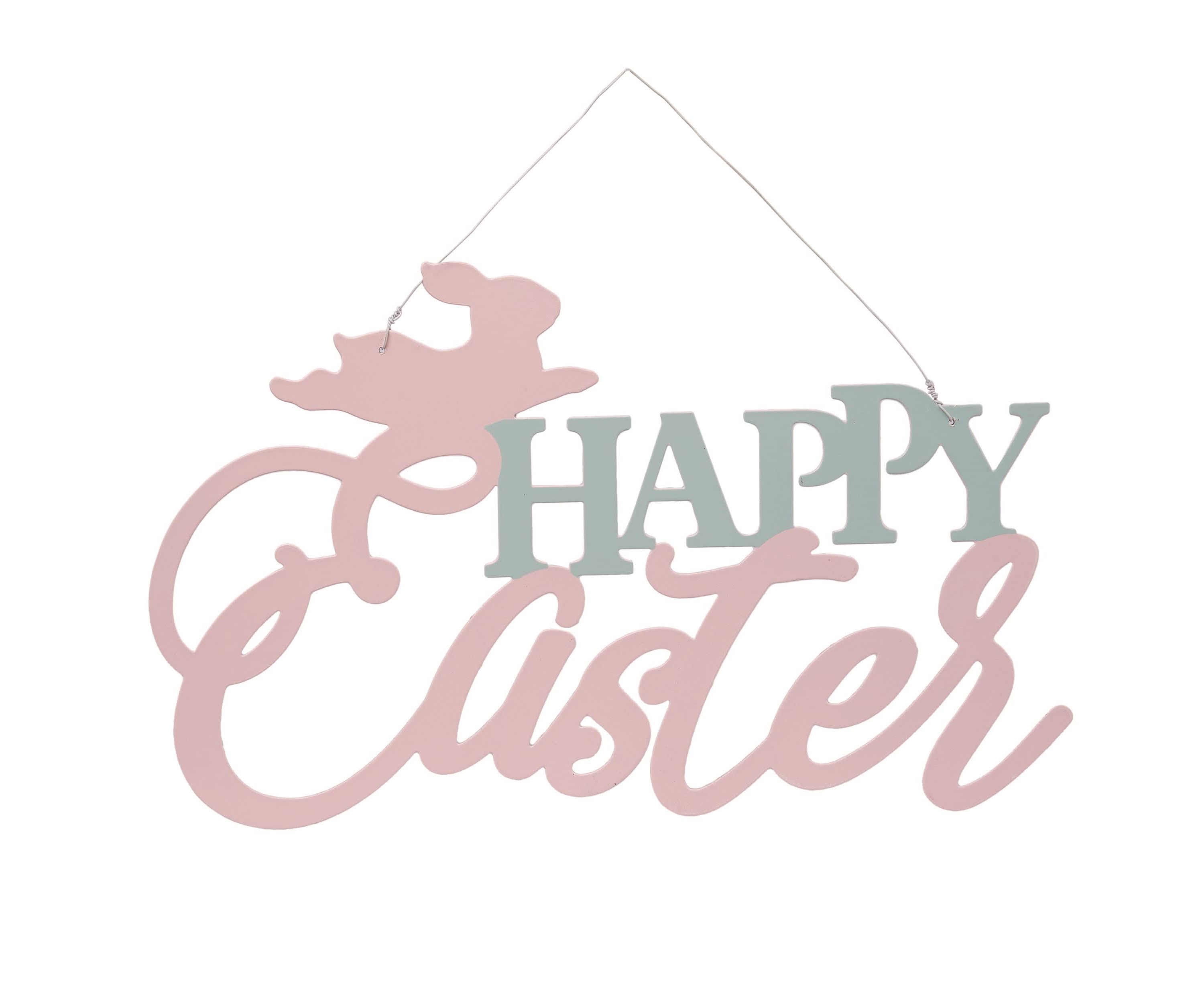 Transpac Metal 15.75" White Easter Word Decor