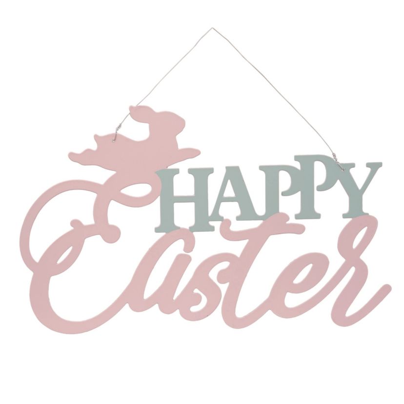 Transpac Metal 15.75" White Easter Word Decor