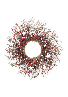 Americana Twigs & Stars Wreath