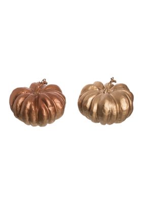 Small Metallic Pumpkin - Set of 2 