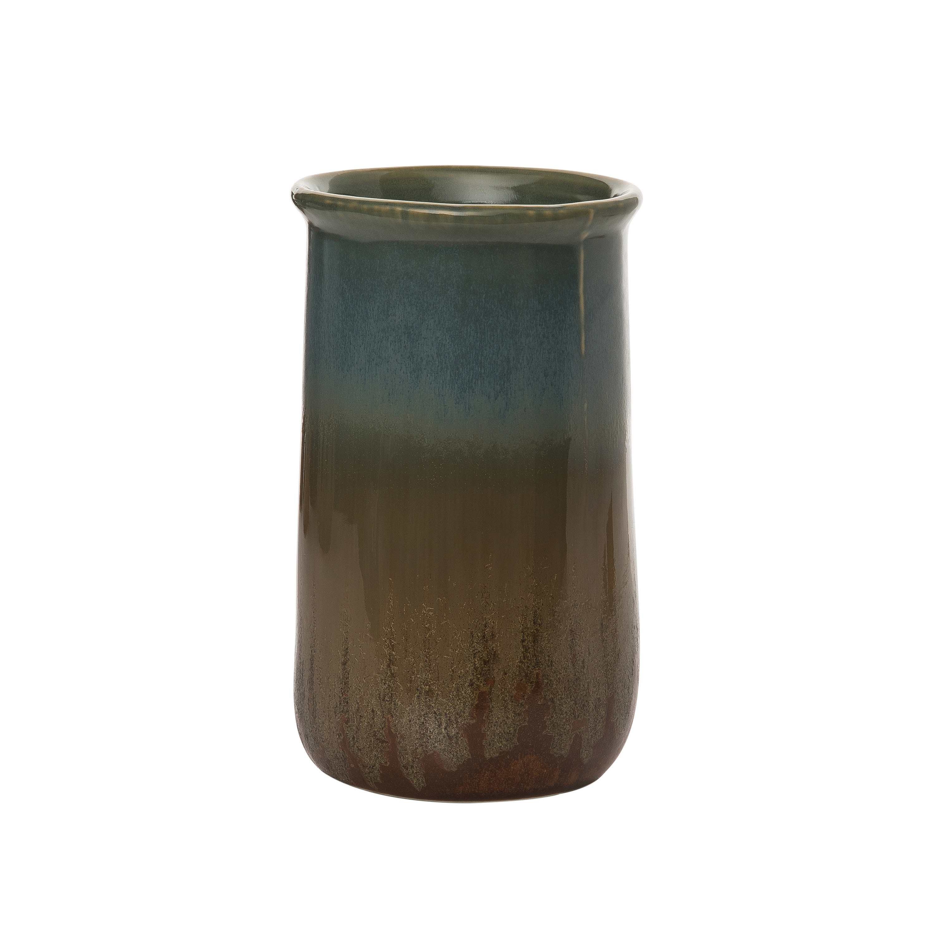 Transpac Ceramic 7.4 in. Earthy Utensil Holder