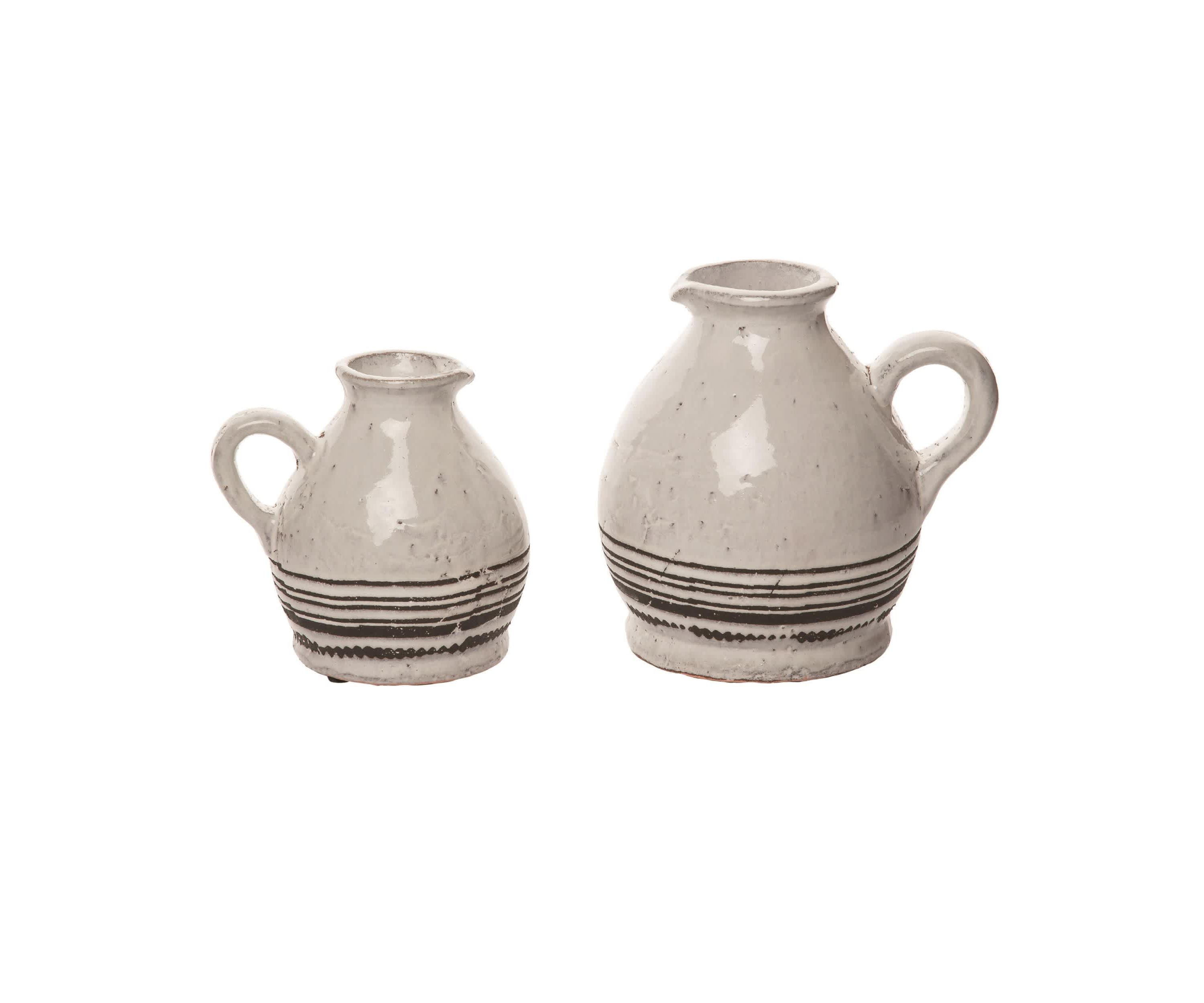 Transpac Ceramic White Everyday Jar Set of 2