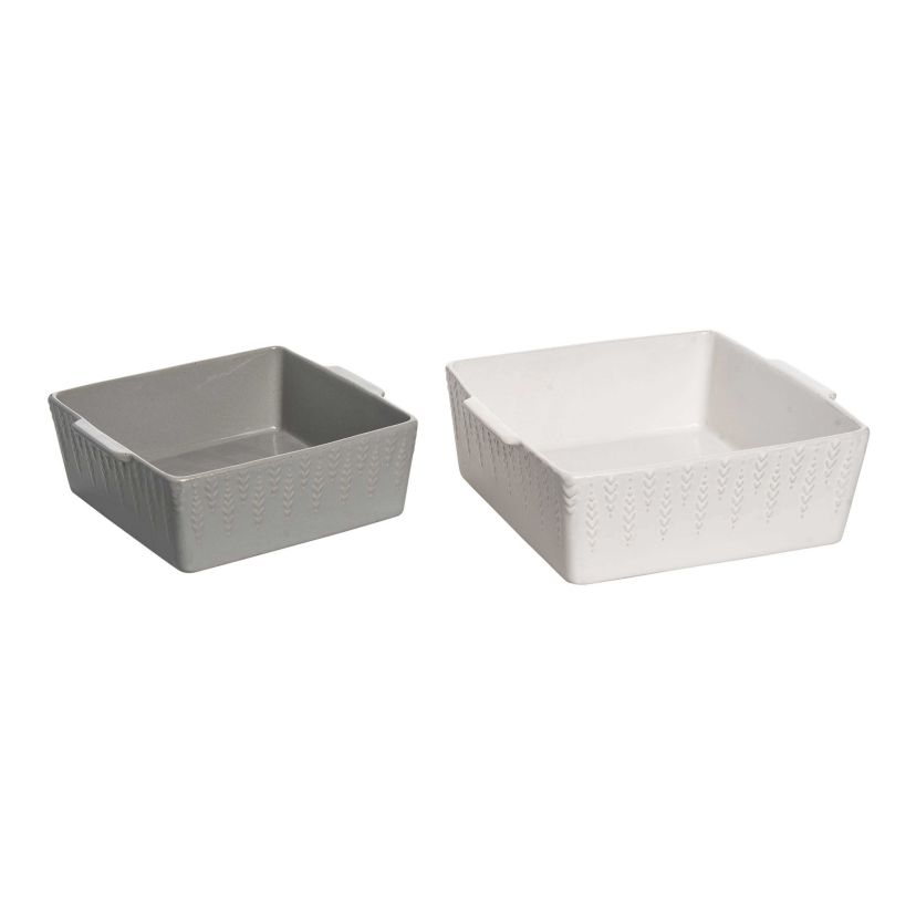 Transpac Ceramic 7.75 in. Common Ground Bakeware Set of 2