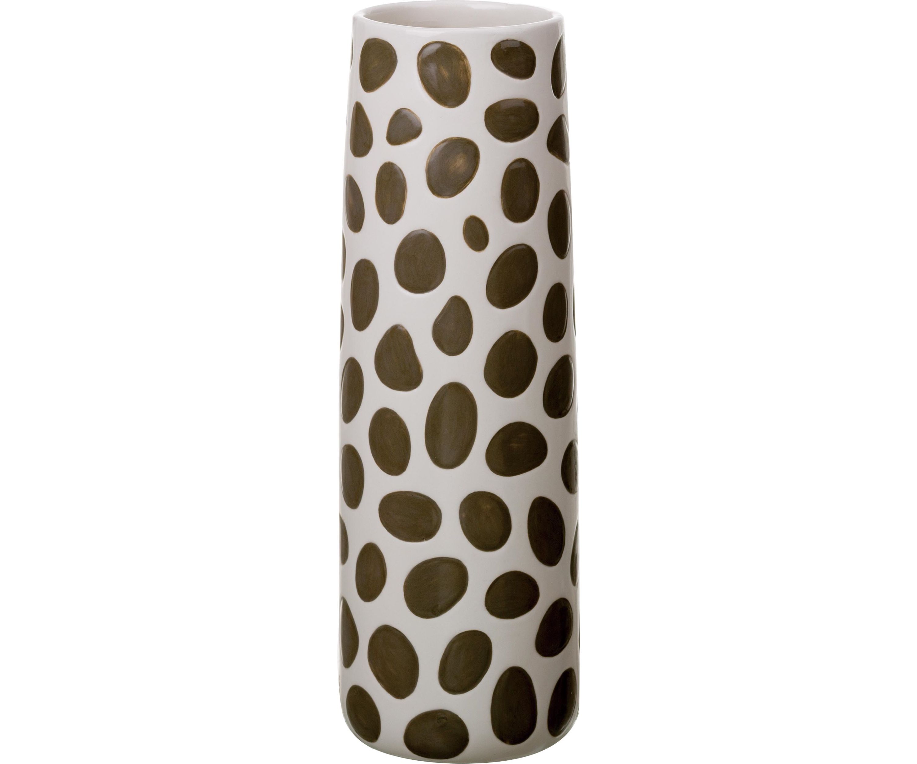 Transpac Dolomite 12 in. Multicolor Spring Animal Spot Print Vase