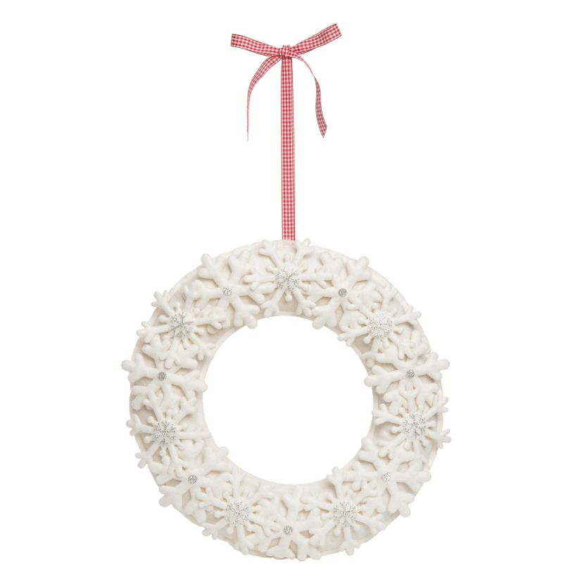 Transpac Christmas Felt Layered Snowflake Wreath