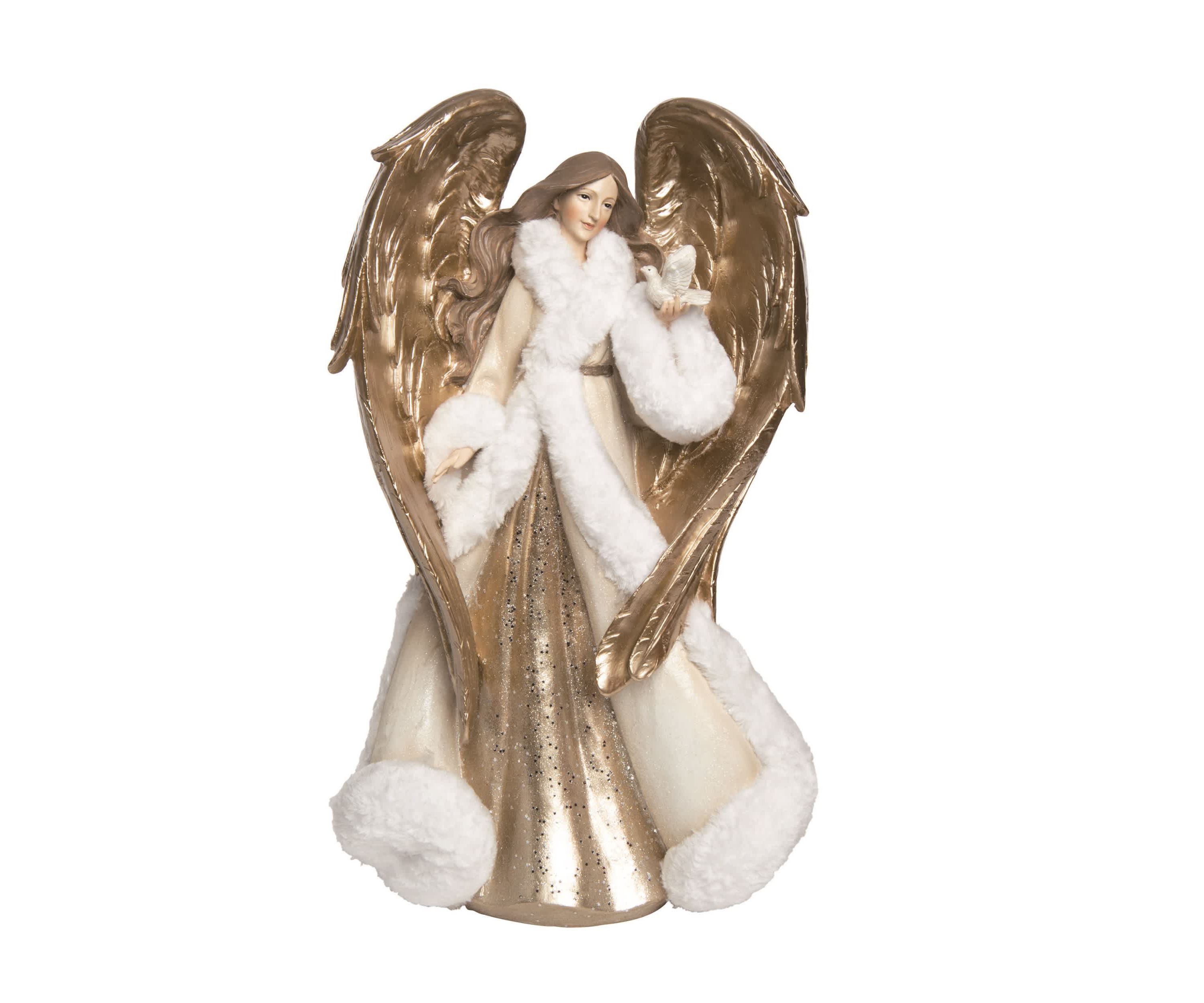 Transpac Christmas Resin Gilded Christmas Angel