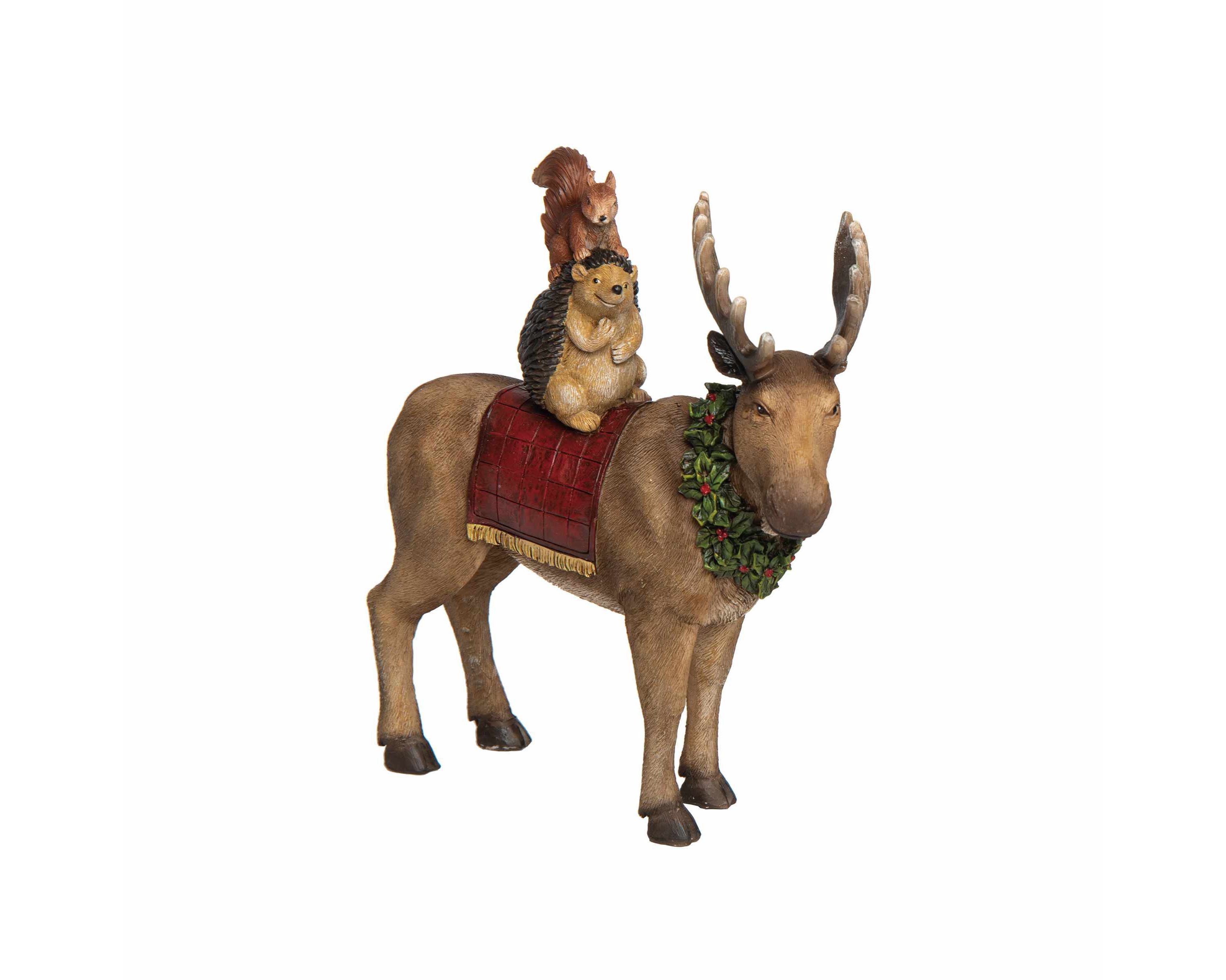 Transpac Christmas Large Res Moose & Critter Fig