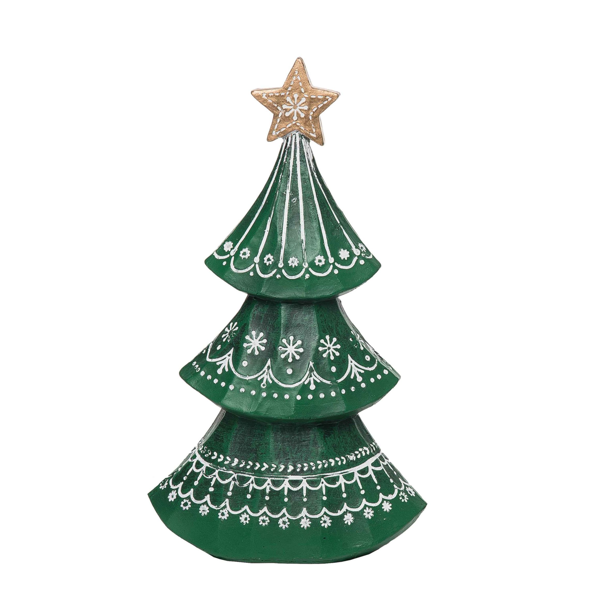 Transpac Christmas Small Resin Nordic Tree