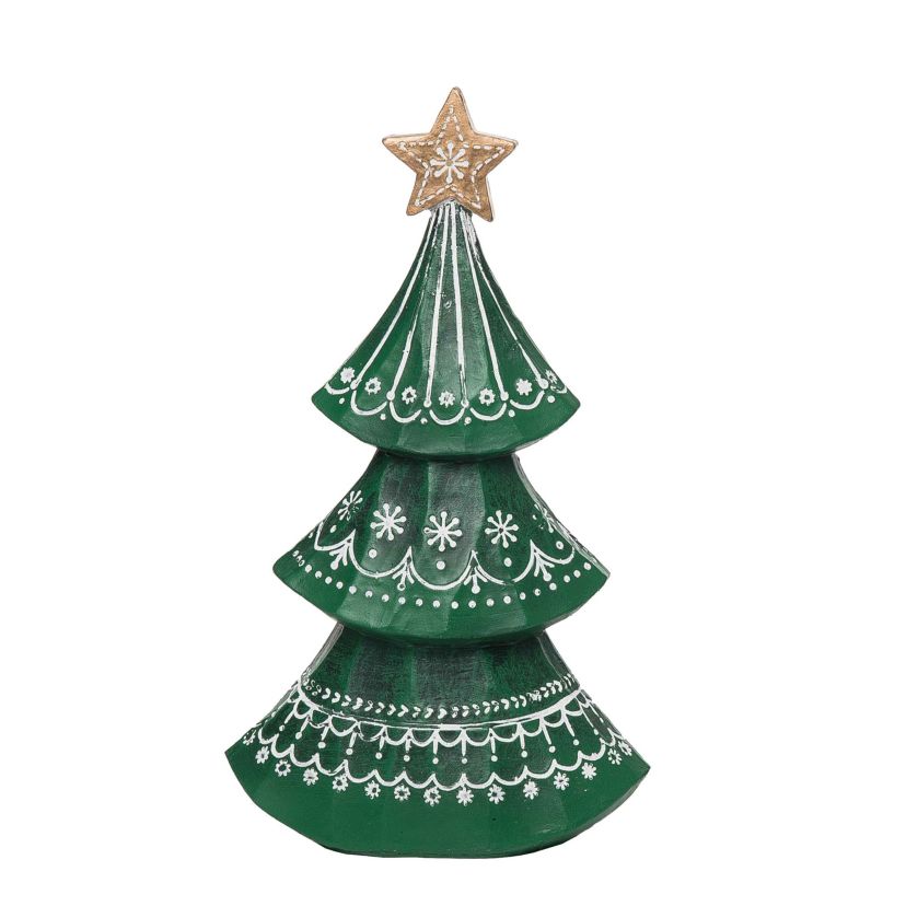 Transpac Christmas Small Resin Nordic Tree