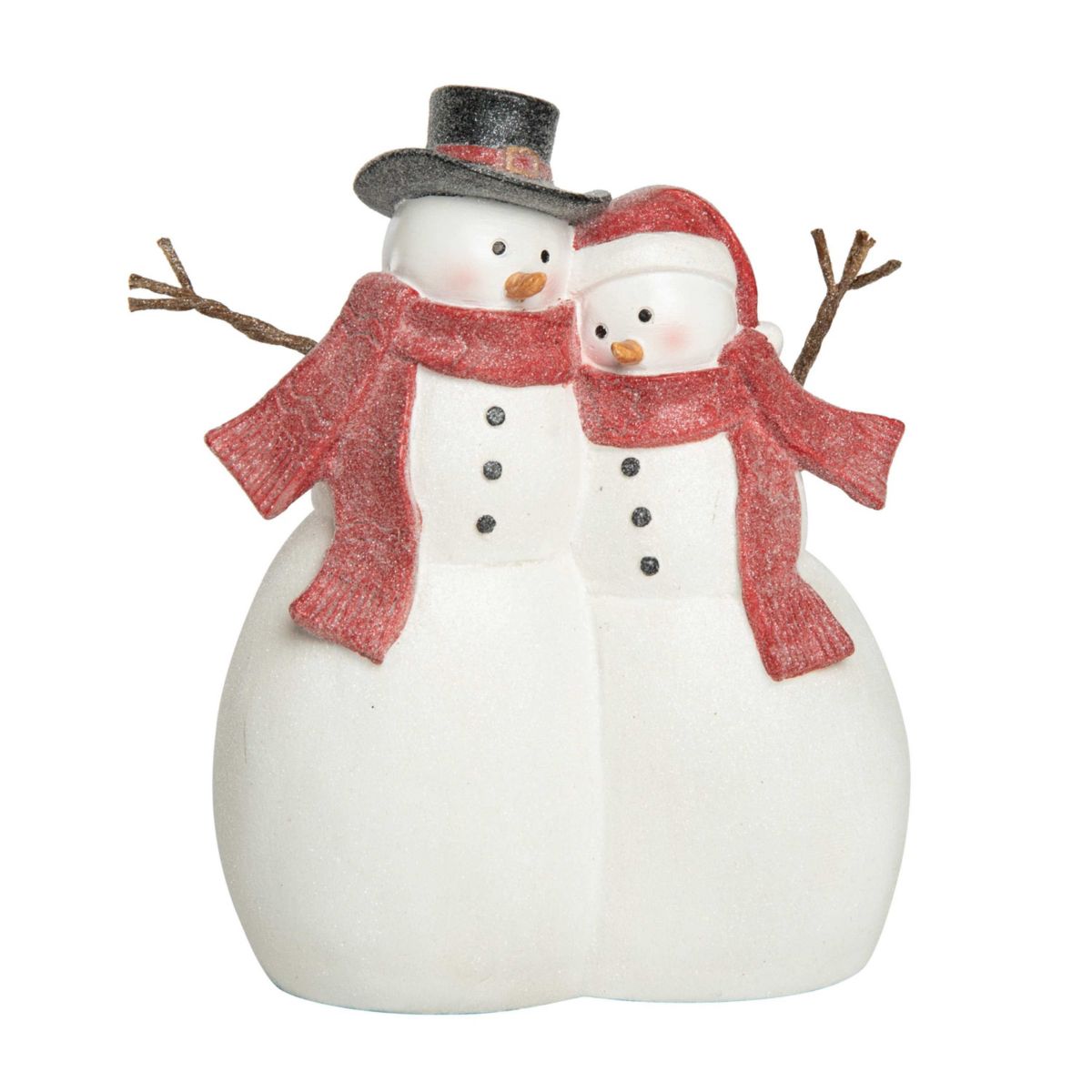 Transpac Christmas Resin Chilly Snowman Couple Fig