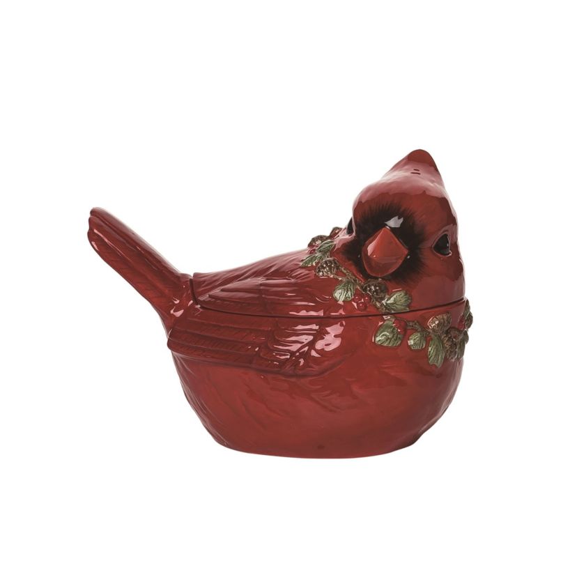 Transpac Christmas Dol Cardinal Cookie Jar