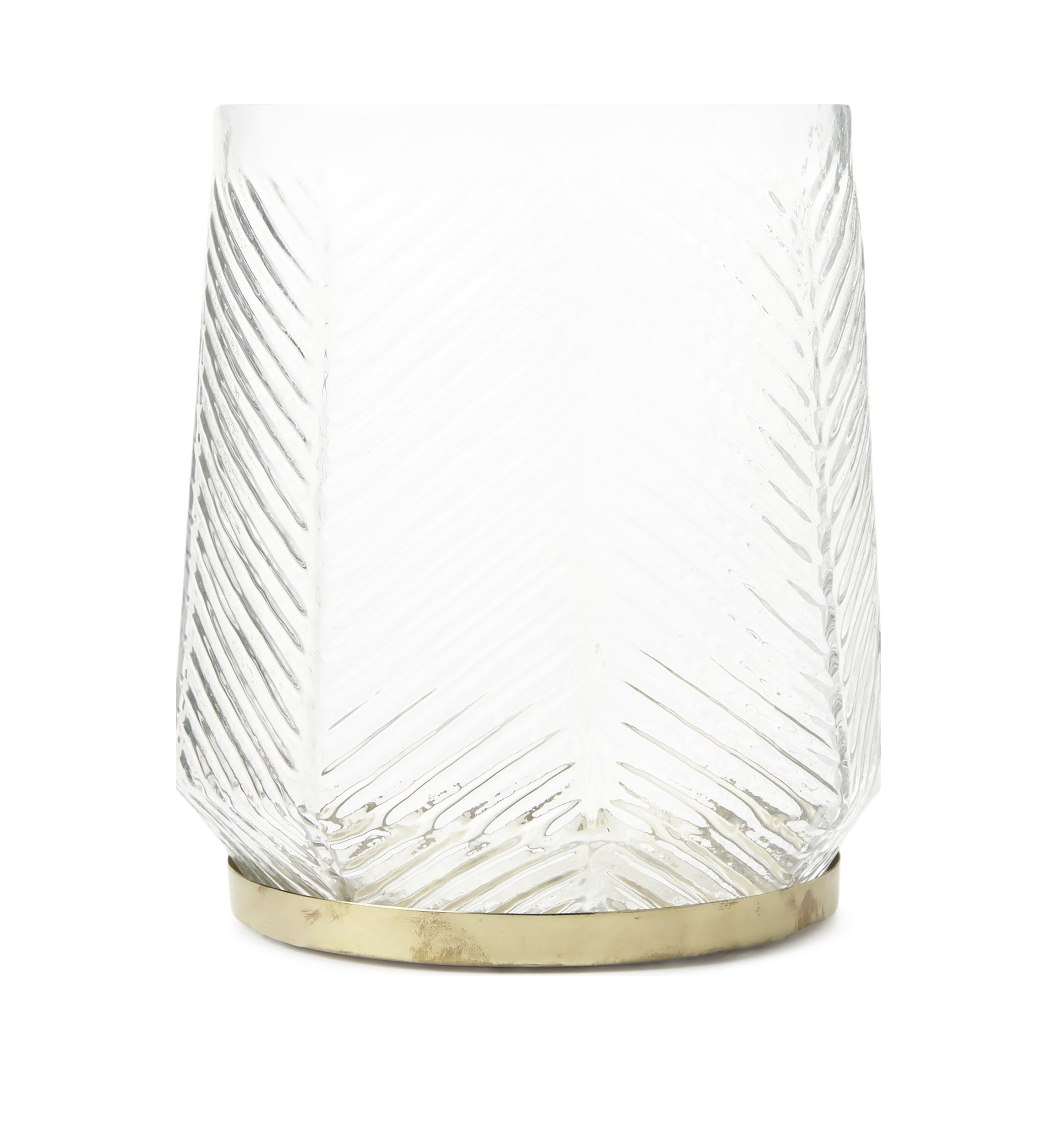 Large Cut Glass Hurricane
