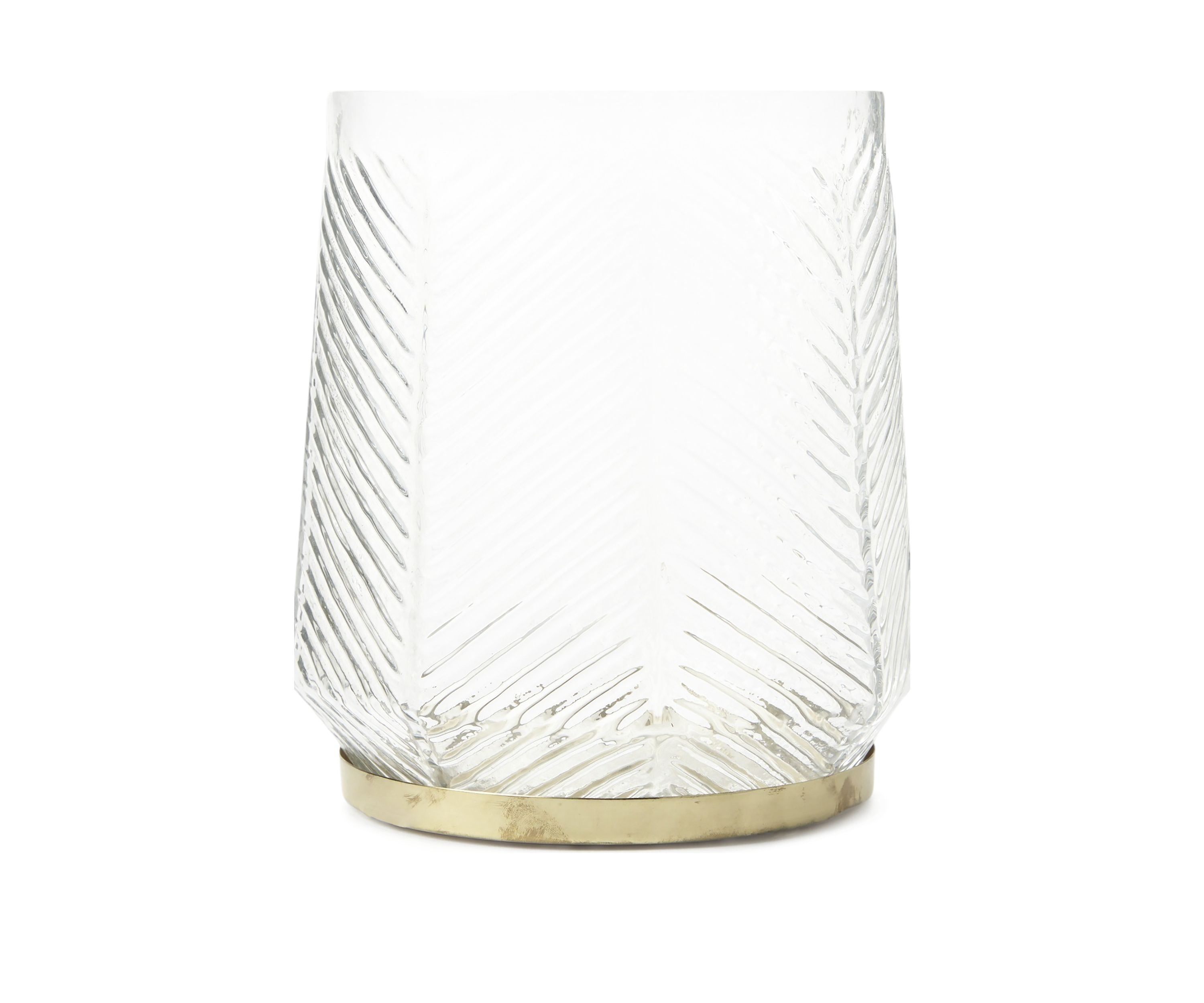 Large Cut Glass Hurricane