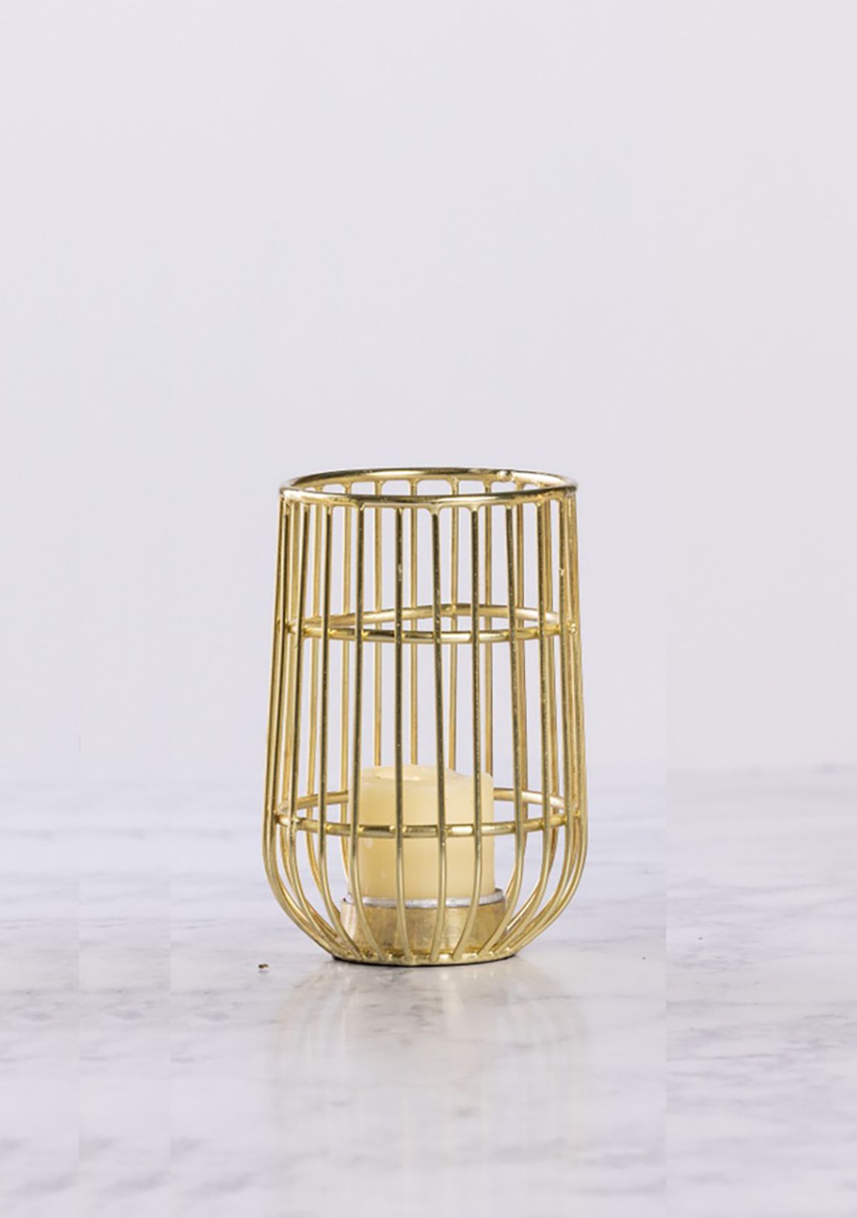 Gold Cage Candle Holder