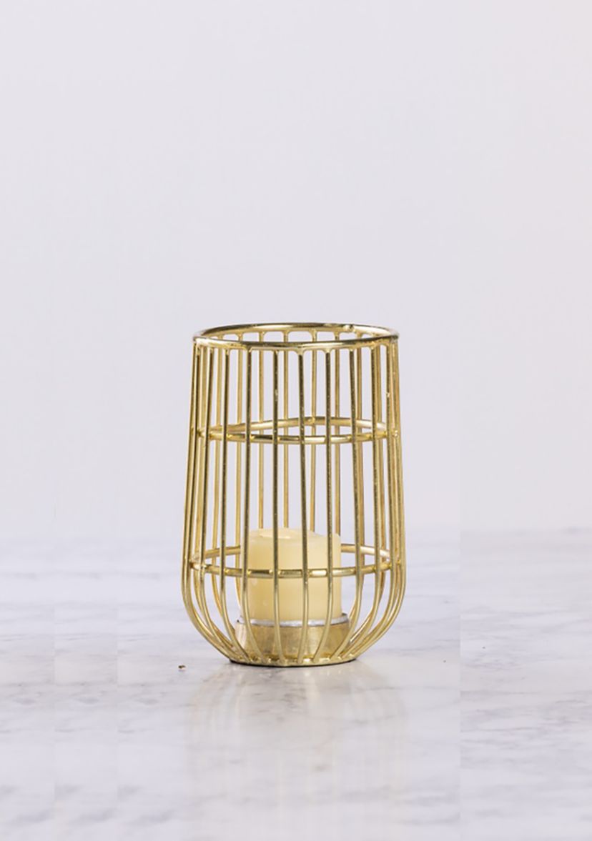Gold Cage Candle Holder